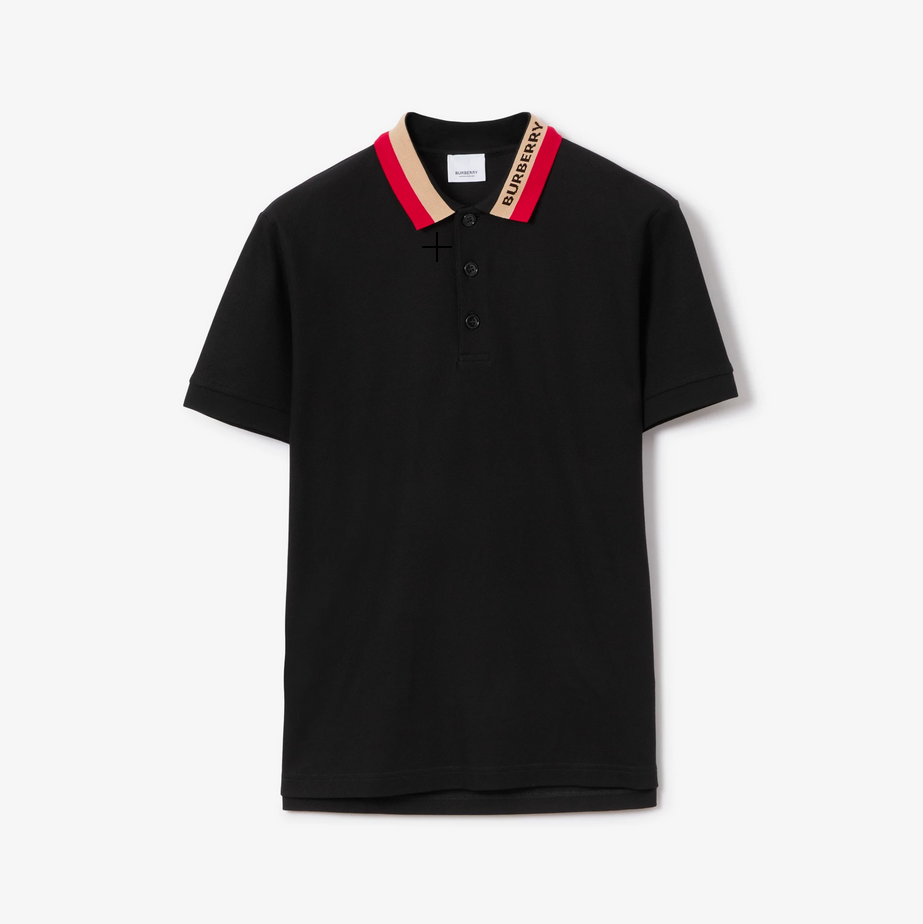 P289 衣领拼接字母POLO衫