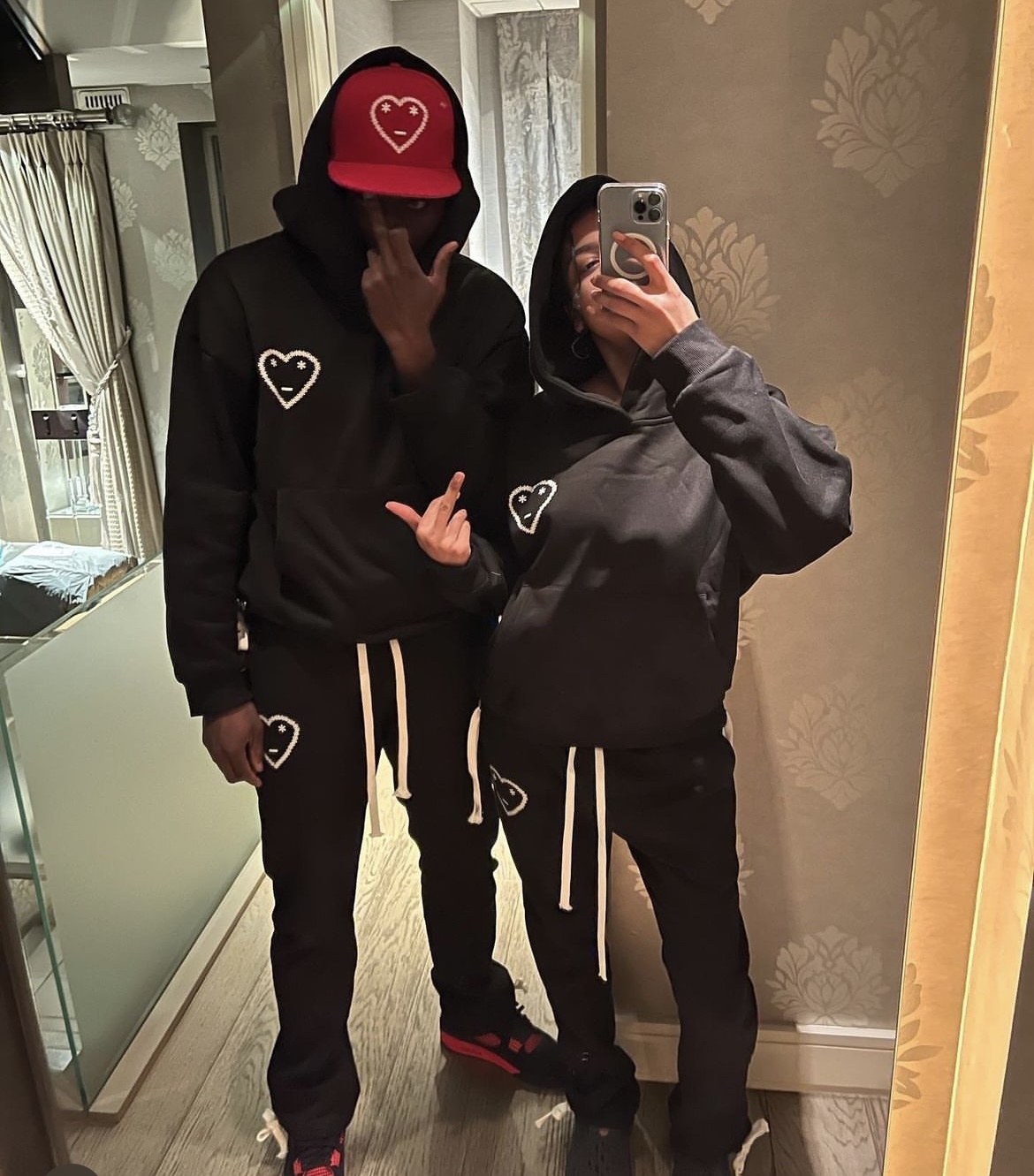CA01 Top and CA02 Pants - Carsicko Signature Heart-Style Jogging Set