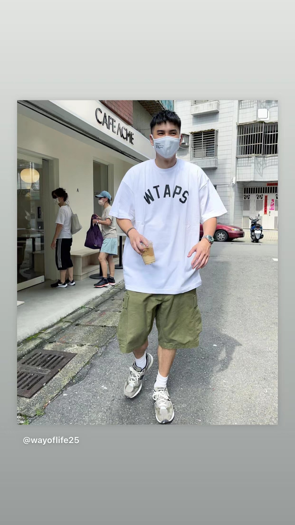 1905 WTAPS Cotton T-Shirt - Khaki Green / White / Army Green / Royal Blue, S-XL