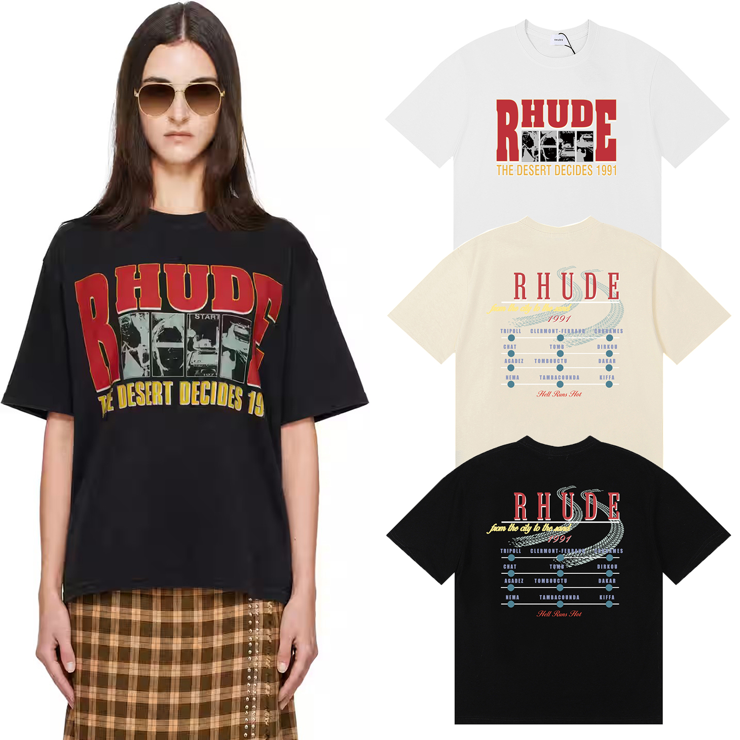50217 Rhude Desert Decides Graphic-Print T-Shirt