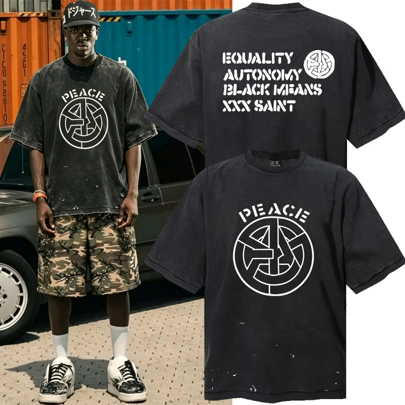 1009 Saint Mxxxxxx Black Means Washed T-Shirt