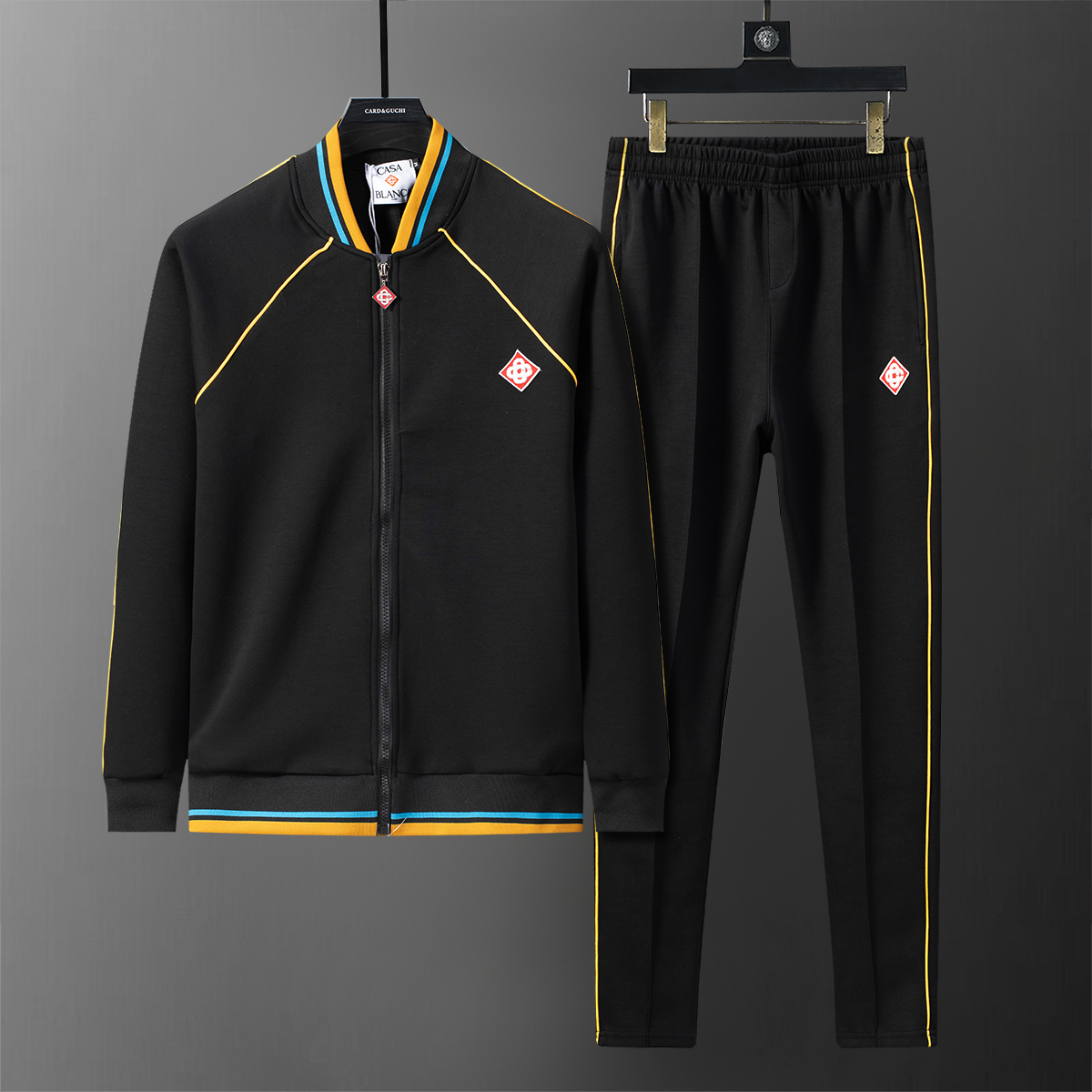 38126 Casablanca Baseball-Collar Sports Set 2026 - Black, M-3XL
