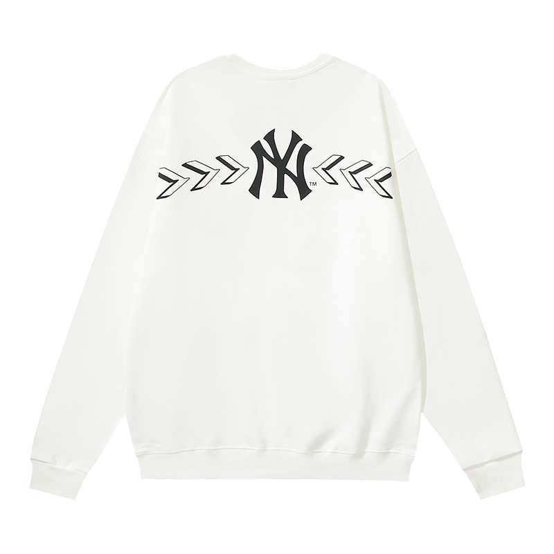 Y668916#   可扫码验证NY&MLB袖刺绣箭头印花纯棉圆领毛圈卫衣 黑色 白色 宝蓝色  M L XL XXL · image 18
