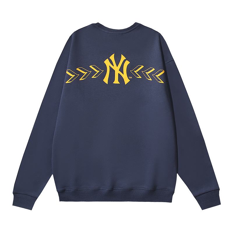 Y668916#   可扫码验证NY&MLB袖刺绣箭头印花纯棉圆领毛圈卫衣 黑色 白色 宝蓝色  M L XL XXL · image 10