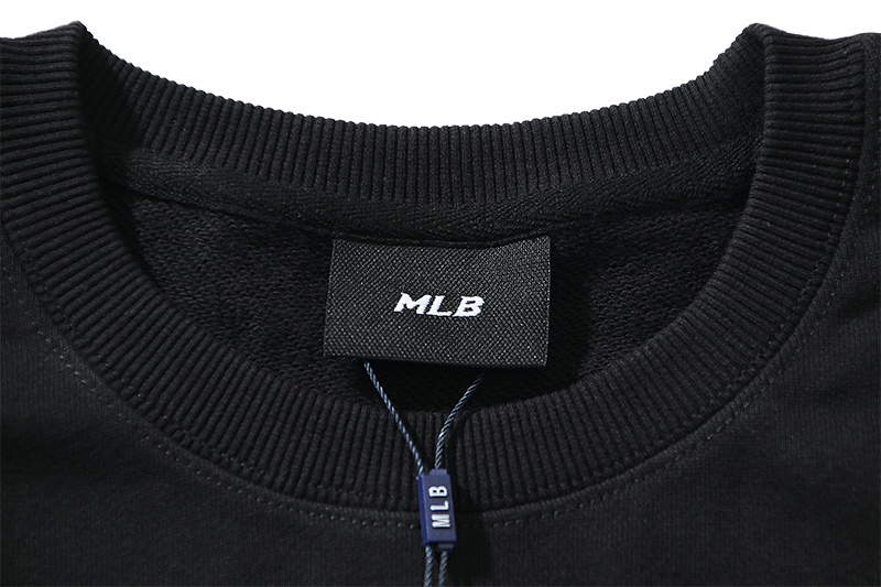 Y668926#  可扫码验证NY&MLB刺绣印花前后拼接涂鸦字母1903纯棉圆领毛圈卫衣 黑色 白色 M L XL XXL · image 17