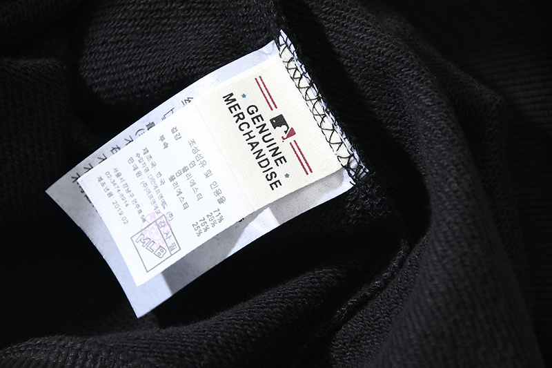 Y668926#  可扫码验证NY&MLB刺绣印花前后拼接涂鸦字母1903纯棉圆领毛圈卫衣 黑色 白色 M L XL XXL · image 11