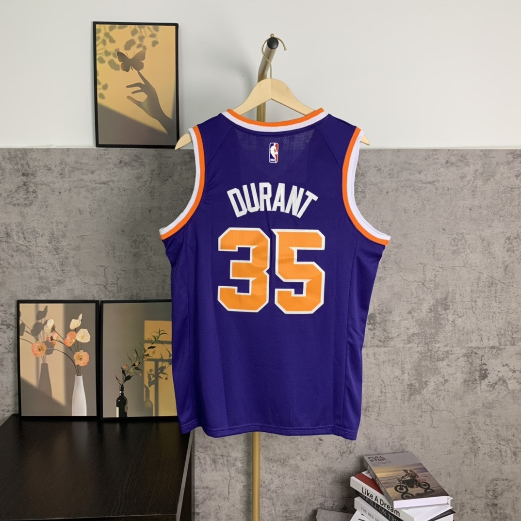（款号S0035）挂拍图 独家新款 NIKE NBA凯文杜兰特35号球衣 太阳队新款立体字母复古杜兰特球衣字母和英文采用高品质密锈 领口采用圆领设计上身效果超级好 球迷可搭配情侣打球健身休闲均 · image 8