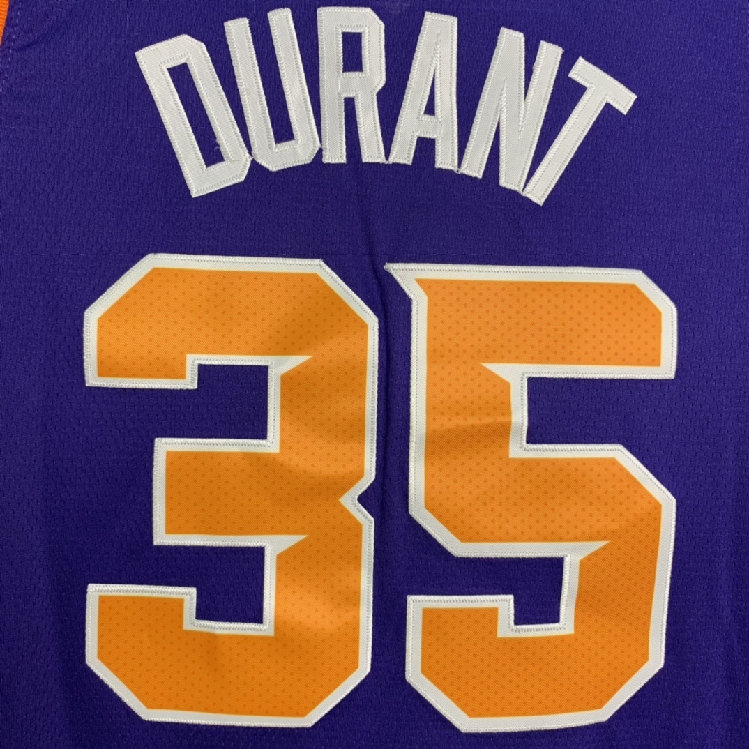 （款号S0035）挂拍图 独家新款 NIKE NBA凯文杜兰特35号球衣 太阳队新款立体字母复古杜兰特球衣字母和英文采用高品质密锈 领口采用圆领设计上身效果超级好 球迷可搭配情侣打球健身休闲均 · image 7