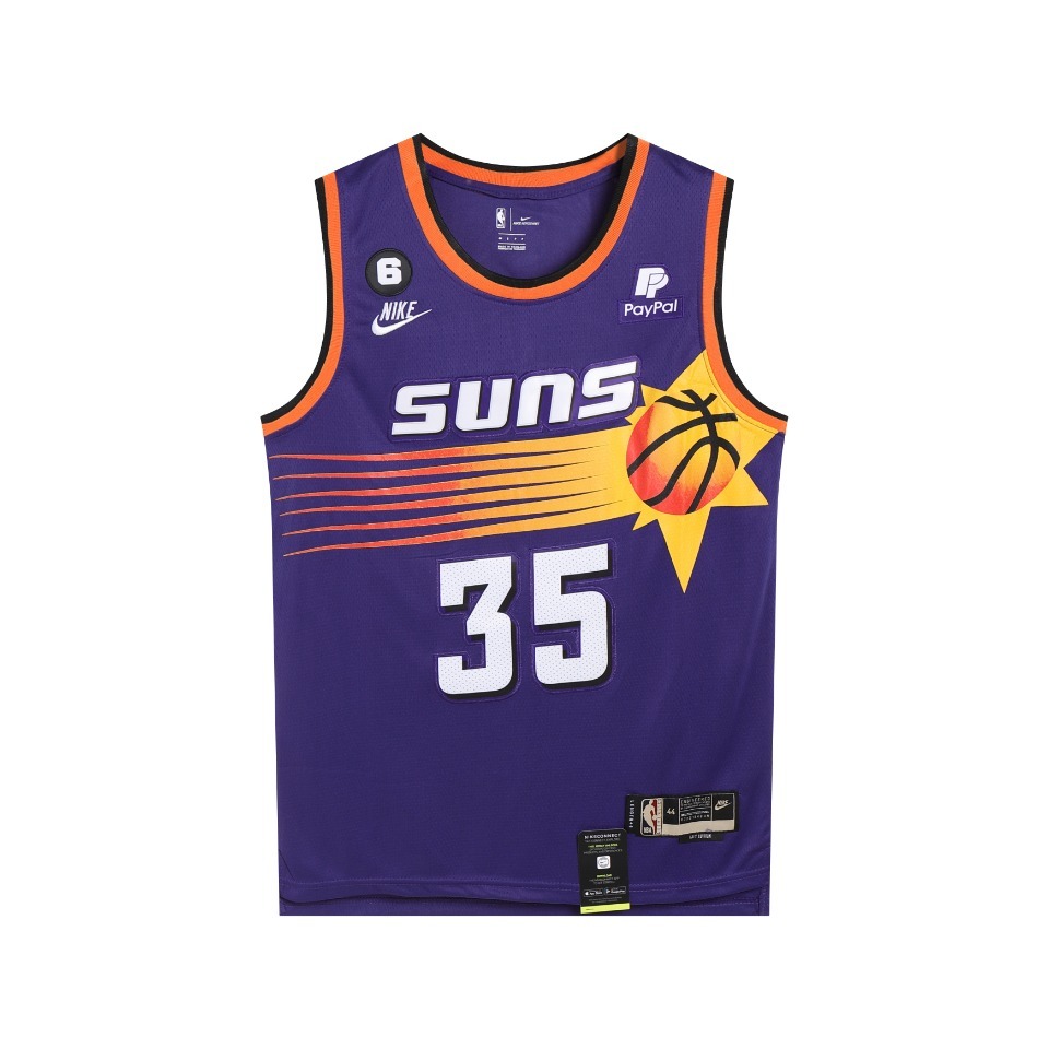 （款号S035）白底细节图 独家上新 NIKE NBA太阳杜兰特球衣 菲尼克斯队复古球衣22-23赛季最新款专柜zp一比一 NBA耐克nike篮球衣 球衣 超透气网眼面料 赶快入手字母和英文采 · cover