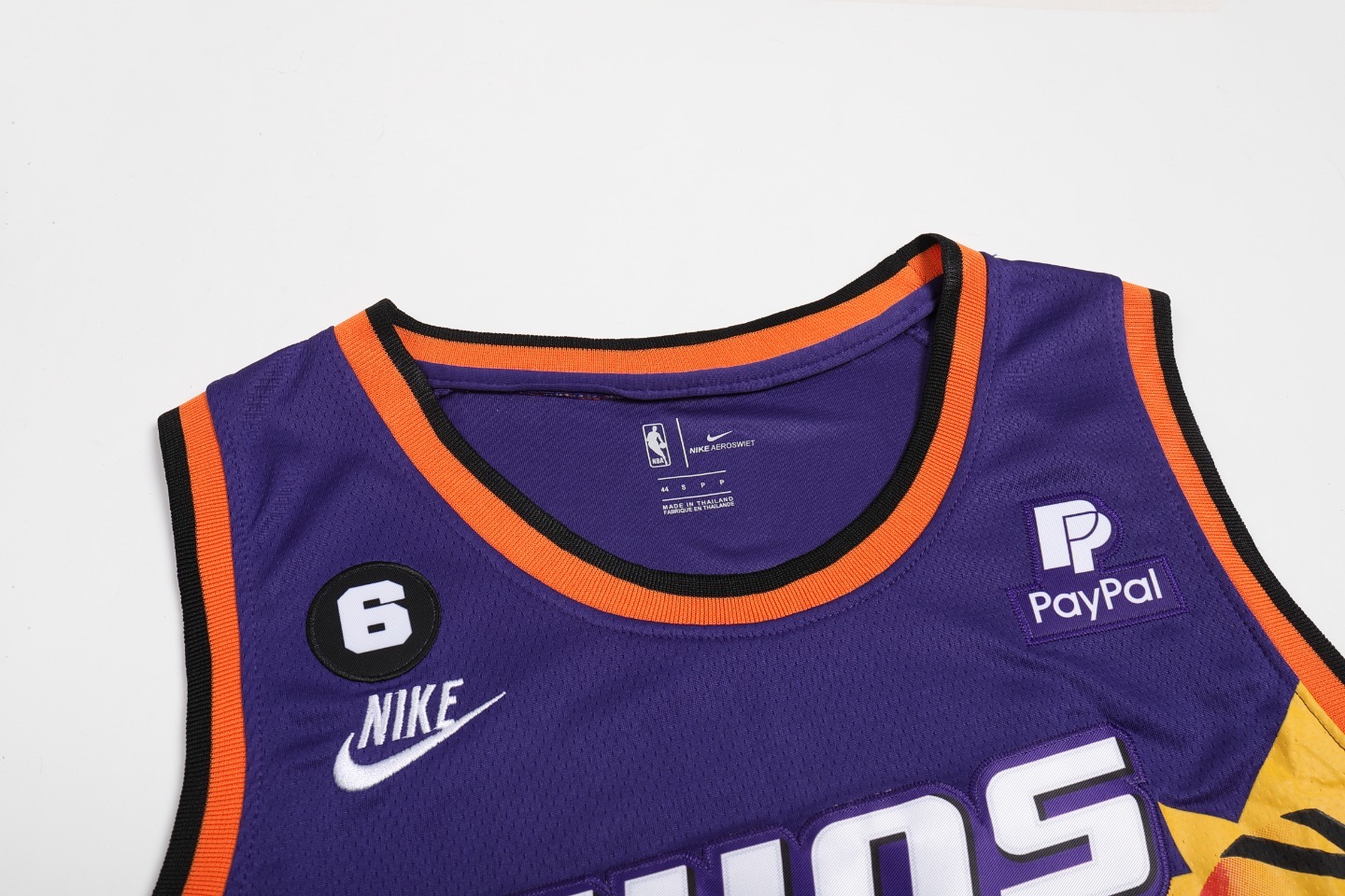 （款号S035）白底细节图 独家上新 NIKE NBA太阳杜兰特球衣 菲尼克斯队复古球衣22-23赛季最新款专柜zp一比一 NBA耐克nike篮球衣 球衣 超透气网眼面料 赶快入手字母和英文采 · image 7