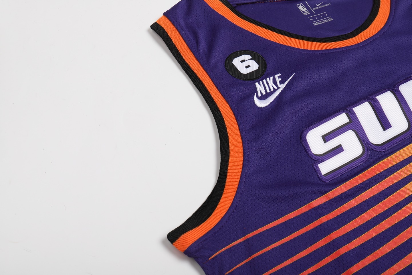 （款号S035）白底细节图 独家上新 NIKE NBA太阳杜兰特球衣 菲尼克斯队复古球衣22-23赛季最新款专柜zp一比一 NBA耐克nike篮球衣 球衣 超透气网眼面料 赶快入手字母和英文采 · image 6