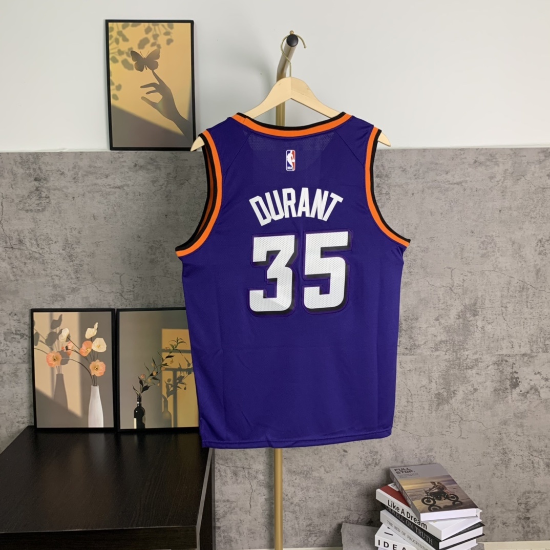 （款号S035）挂拍图 独家上新 NIKE NBA太阳杜兰特球衣 菲尼克斯队复古球衣22-23赛季最新款专柜zp一比一 NBA耐克nike篮球衣 球衣 超透气网眼面料 赶快入手字母和英文采用高 · image 8