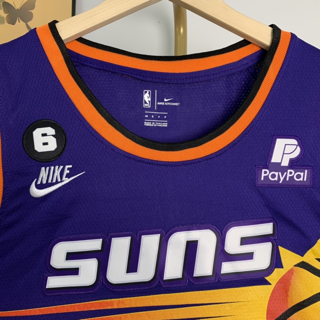 （款号S035）挂拍图 独家上新 NIKE NBA太阳杜兰特球衣 菲尼克斯队复古球衣22-23赛季最新款专柜zp一比一 NBA耐克nike篮球衣 球衣 超透气网眼面料 赶快入手字母和英文采用高 · image 5
