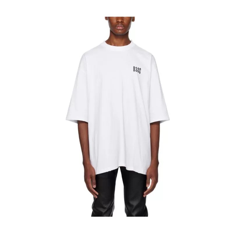 8010#032c ''CRUX'' OVERSIZED BOX-CUT 英文字母印花磨破短袖T恤 白色 S-XL · image 24