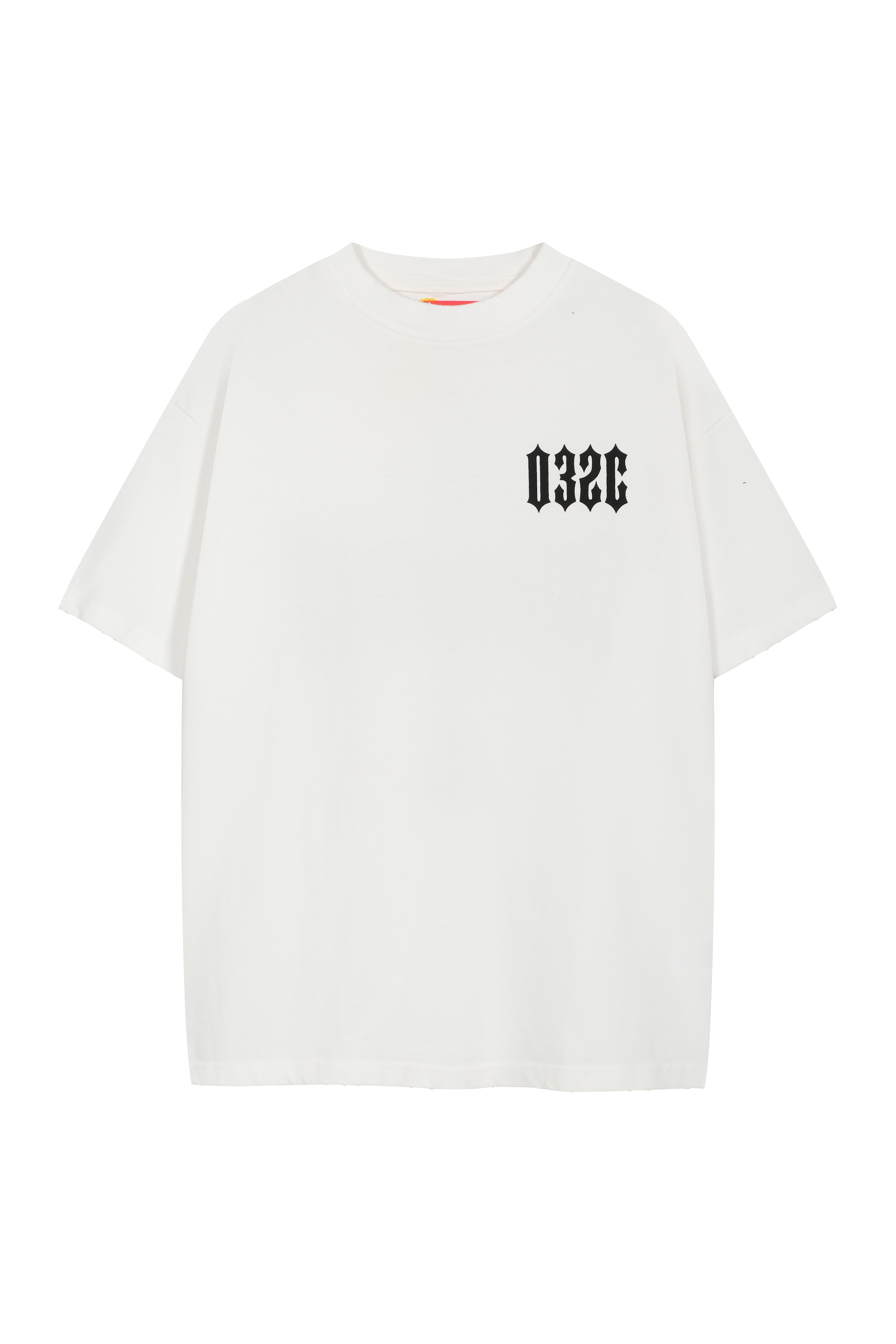 8010#032c ''CRUX'' OVERSIZED BOX-CUT 英文字母印花磨破短袖T恤 白色 S-XL · image 17