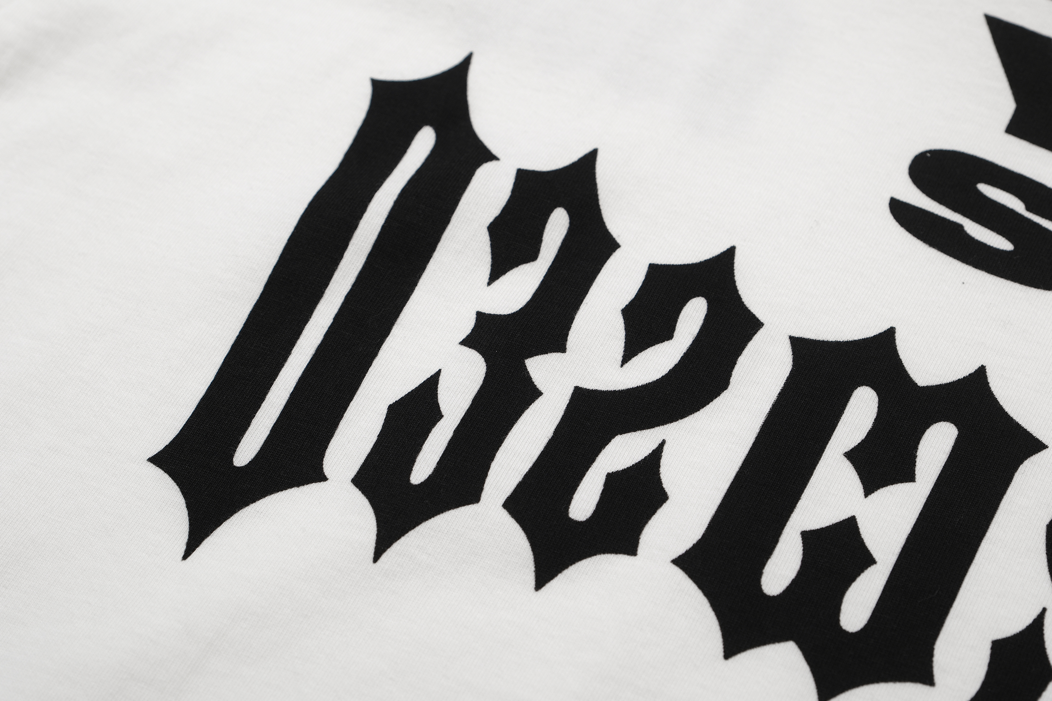 8010#032c ''CRUX'' OVERSIZED BOX-CUT 英文字母印花磨破短袖T恤 白色 S-XL · image 8