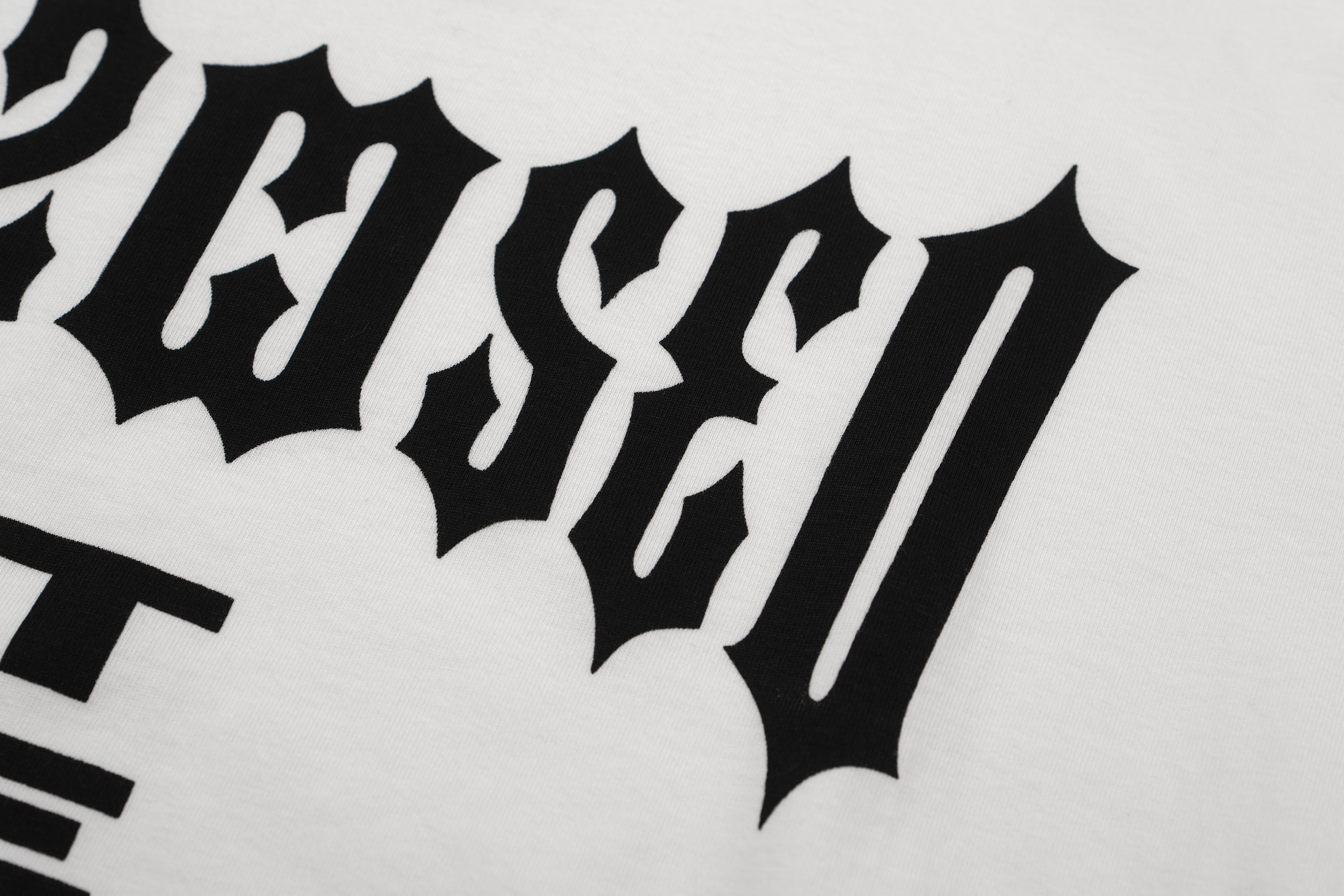 8010#032c ''CRUX'' OVERSIZED BOX-CUT 英文字母印花磨破短袖T恤 白色 S-XL · image 6