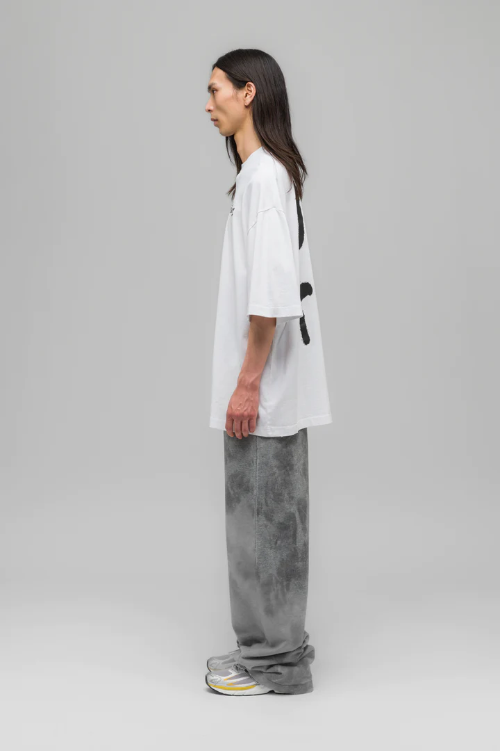 8012#032c"MAYHEM"   OVERSIZED 英文字母印花磨破短袖T恤 白色 S-XL · image 22