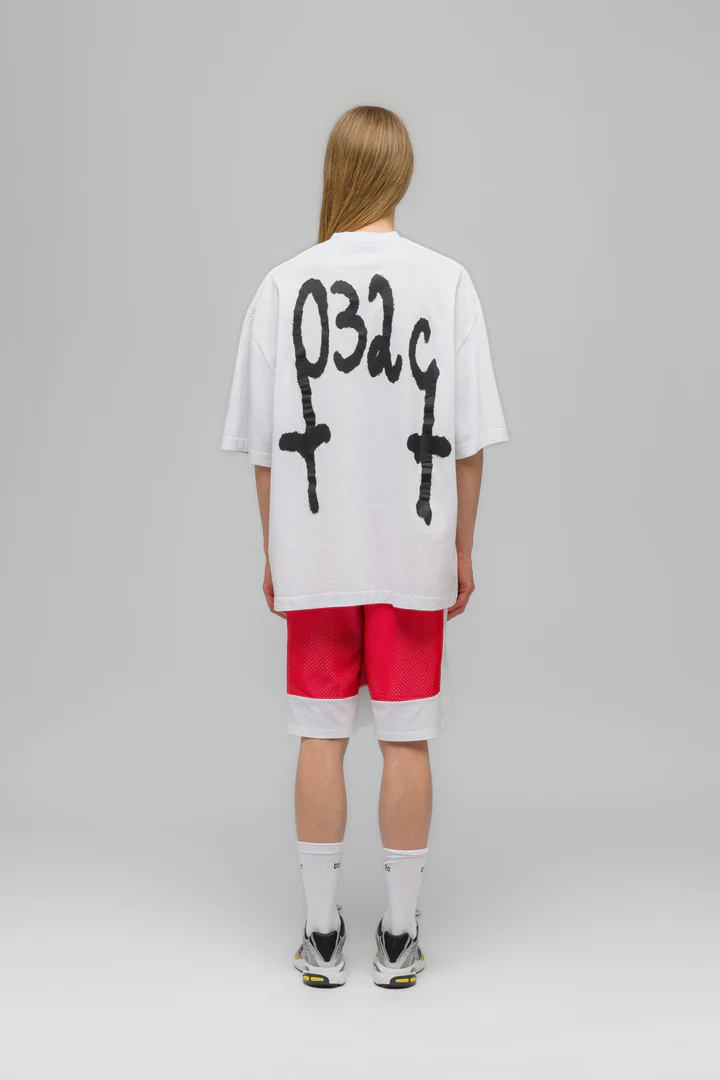 8012#032c"MAYHEM"   OVERSIZED 英文字母印花磨破短袖T恤 白色 S-XL · image 19