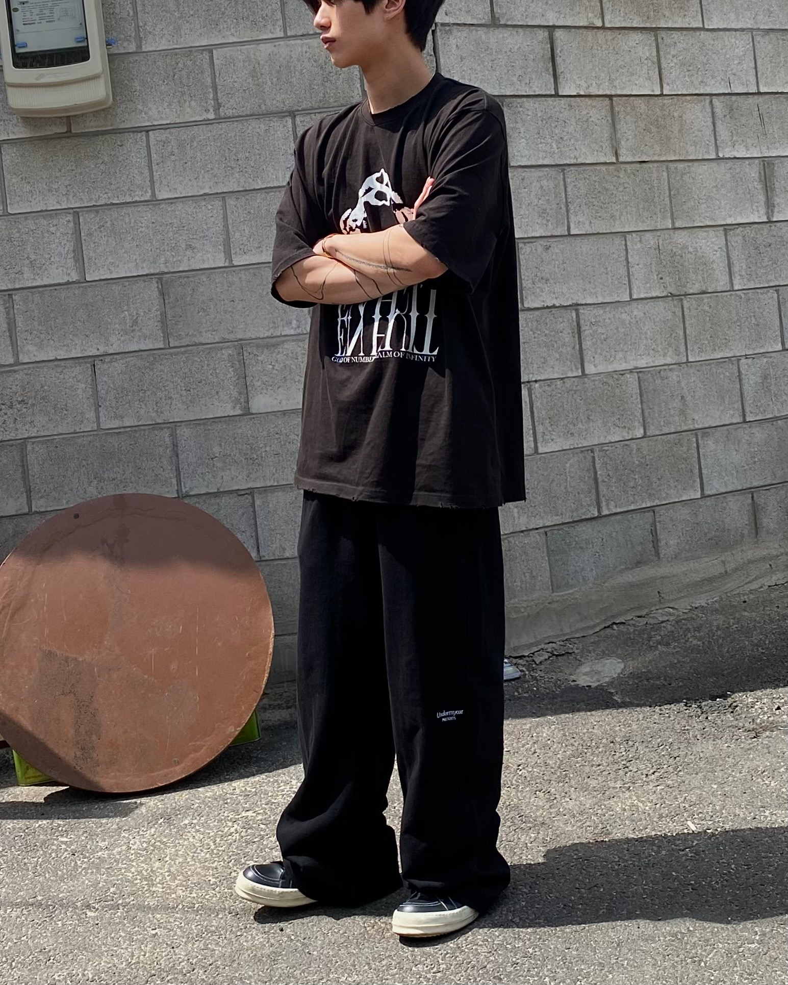3974#Undermycar 23SS EN HUIT TEE 手势字母印花短袖T恤 黑色 1码 2码 3码 4码 · image 20