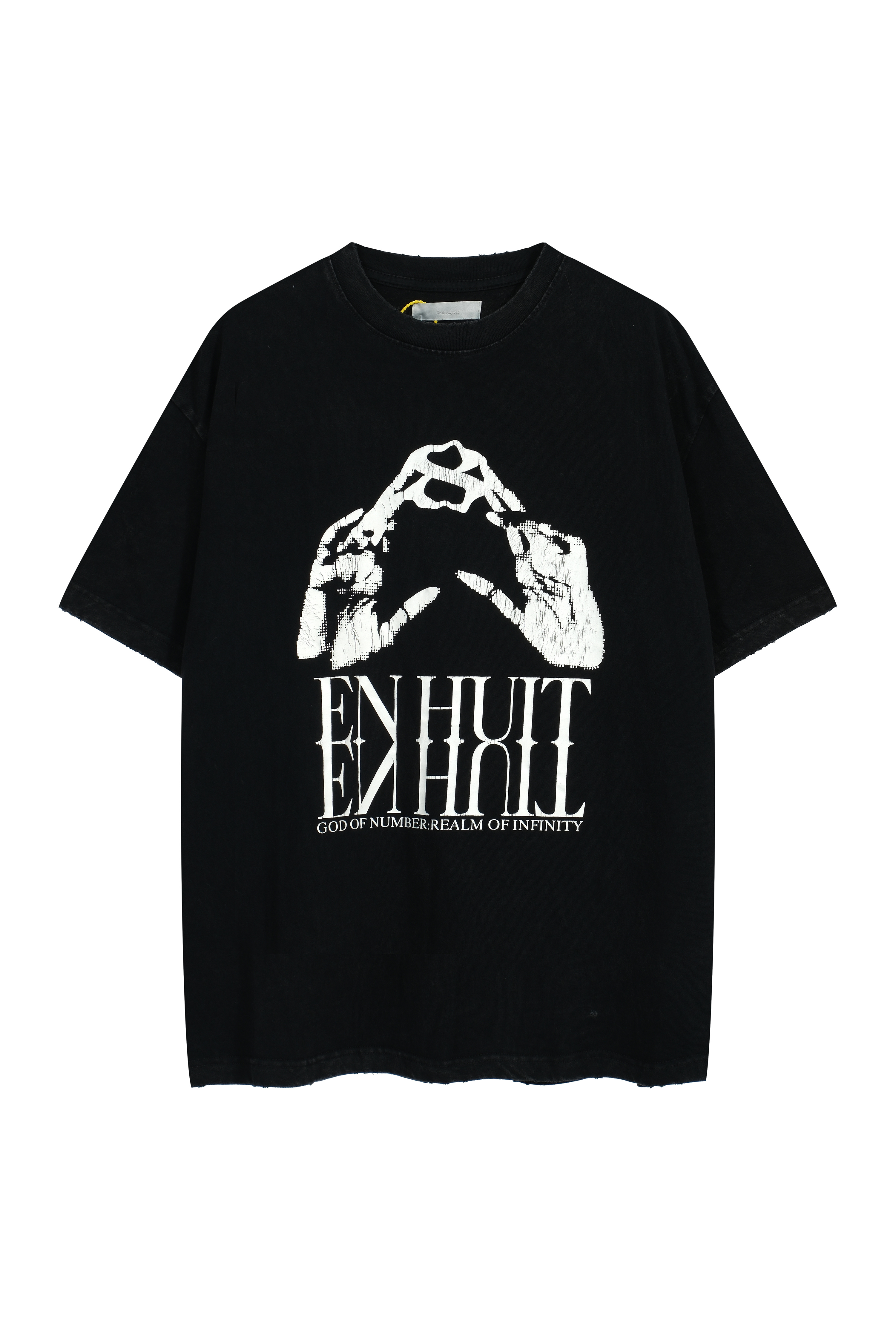 3974#Undermycar 23SS EN HUIT TEE 手势字母印花短袖T恤 黑色 1码 2码 3码 4码 · cover
