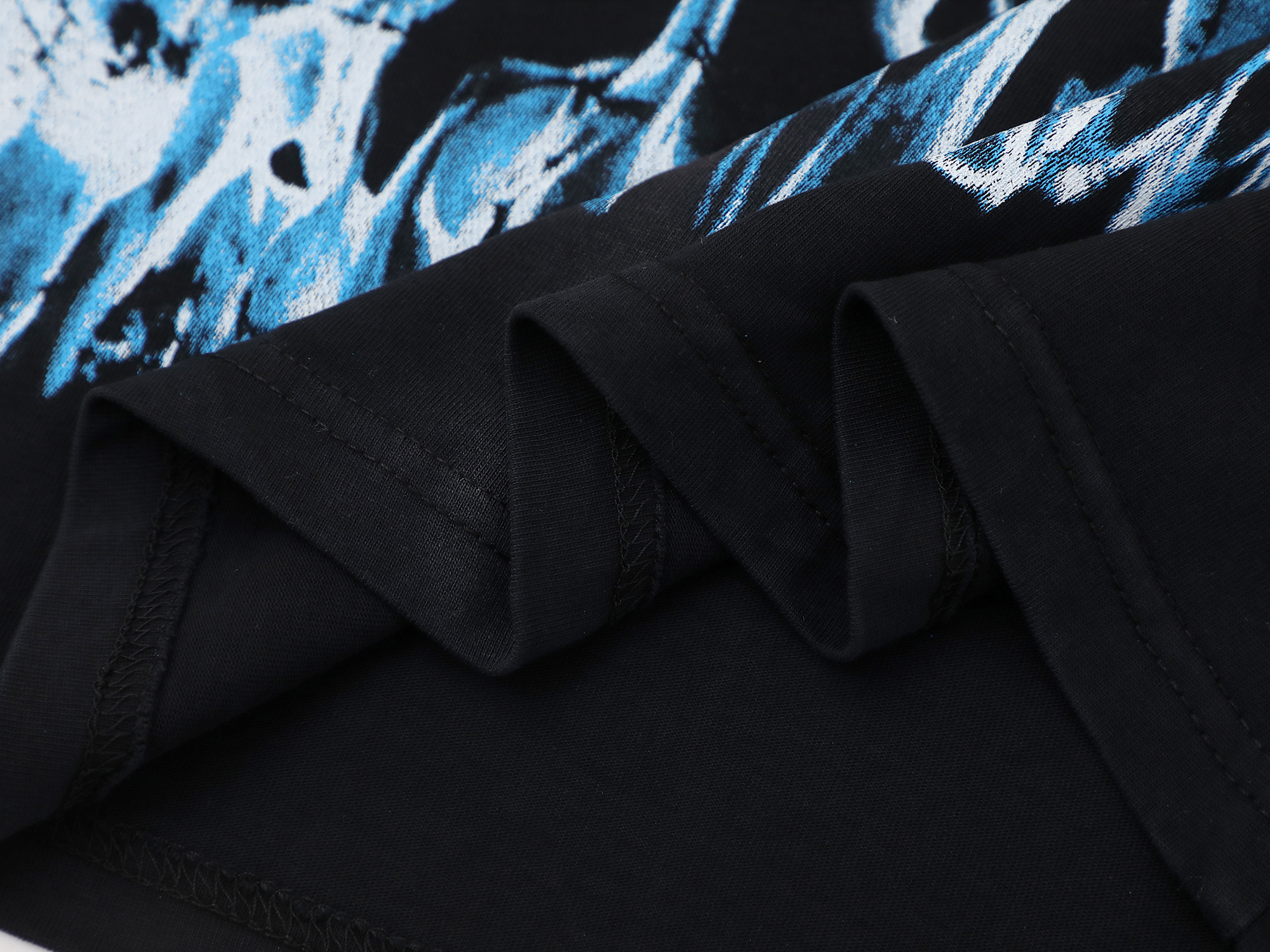 F102#   FIRST ROW WAKE UP AND BE FIERCE FLAME TEE烫钻洗水做旧短袖T恤 · image 8