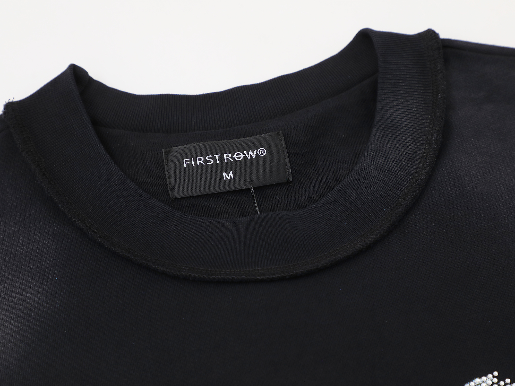 F102#   FIRST ROW WAKE UP AND BE FIERCE FLAME TEE烫钻洗水做旧短袖T恤 · image 13