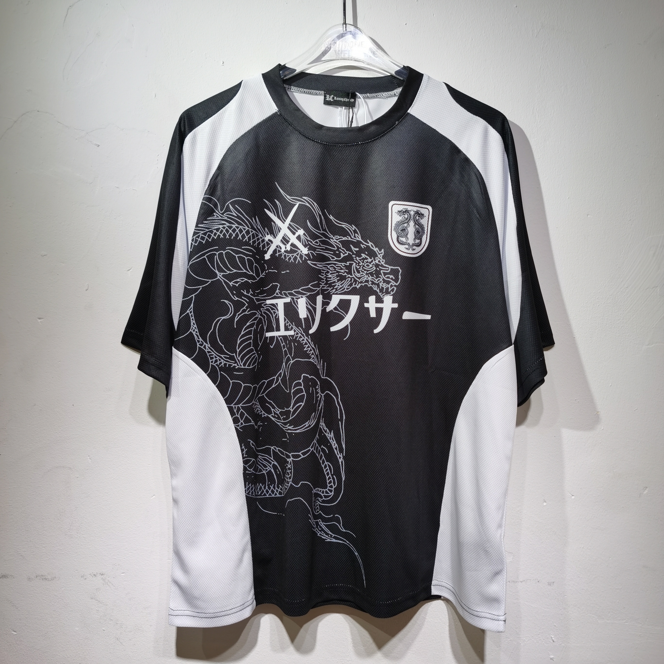 CT028エリクサー日本街头龙纹运动T恤 黑色 SMLXL · image 19