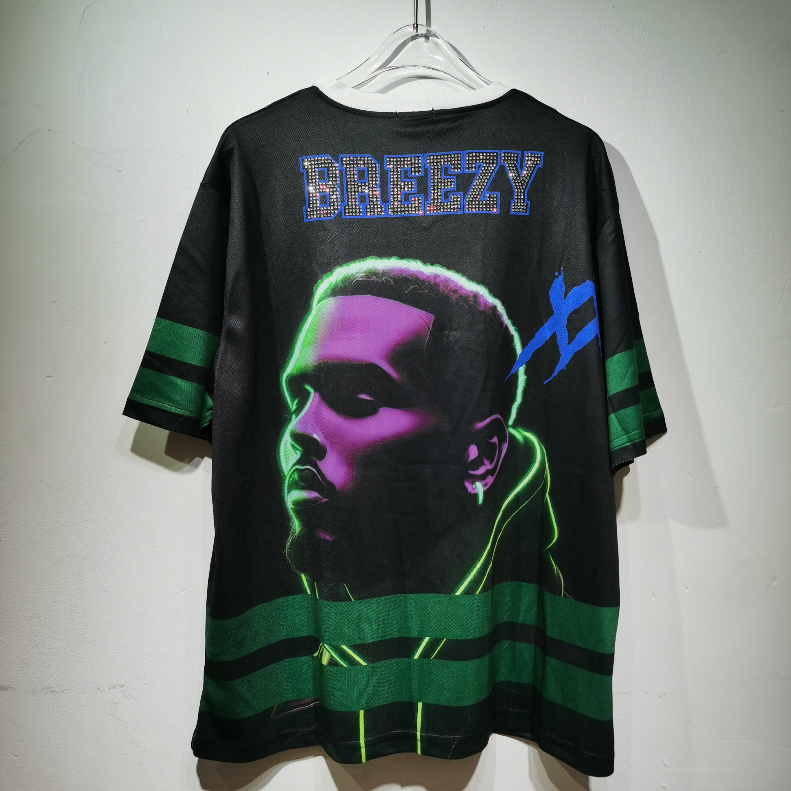 CT020Team Breezy定制烫钻橄榄球衫TEAM BREEZY美式橄榄球联盟标志聚酯纤维面料 蓝色 绿色 SMLXL · image 16
