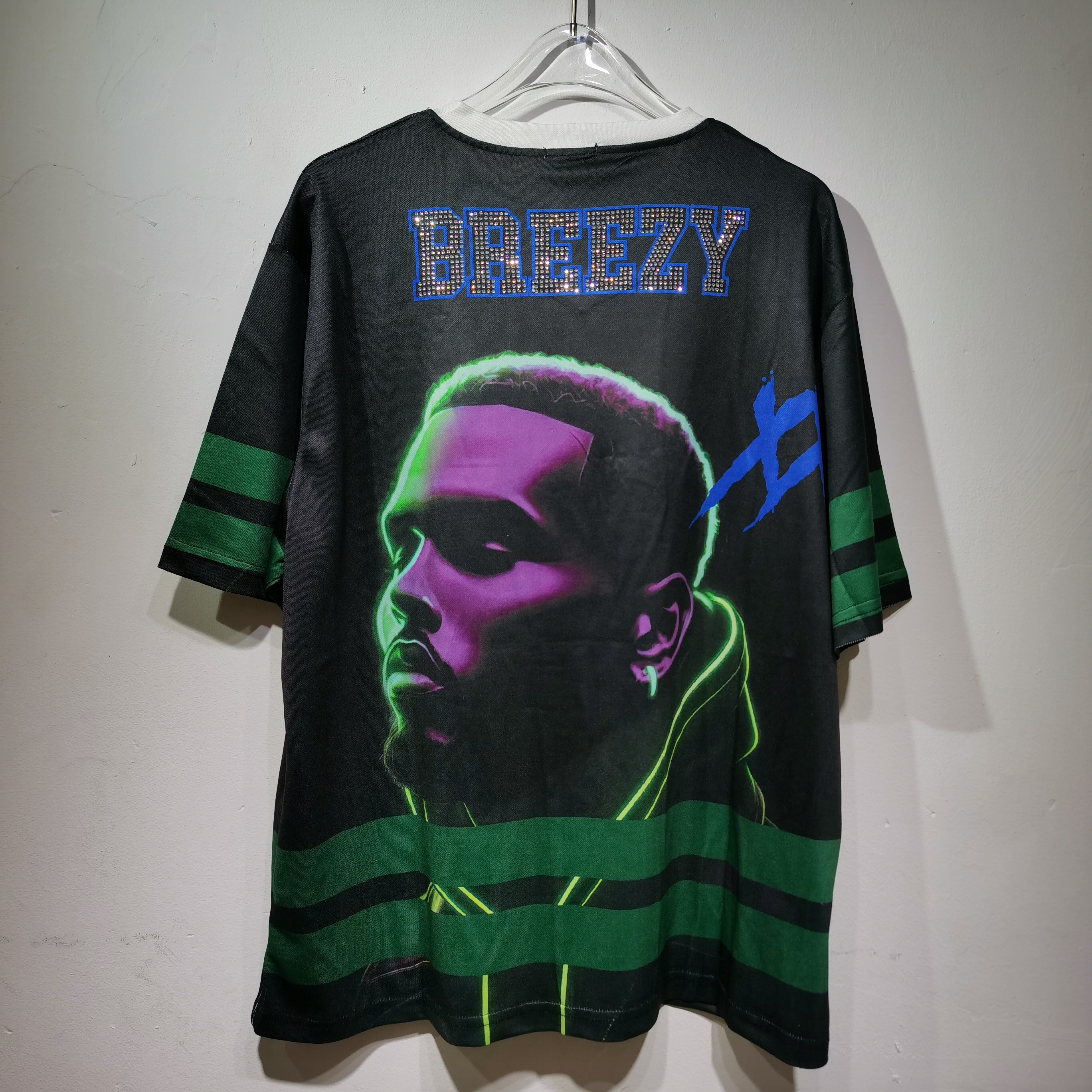 CT020Team Breezy定制烫钻橄榄球衫TEAM BREEZY美式橄榄球联盟标志聚酯纤维面料 蓝色 绿色 SMLXL · image 18