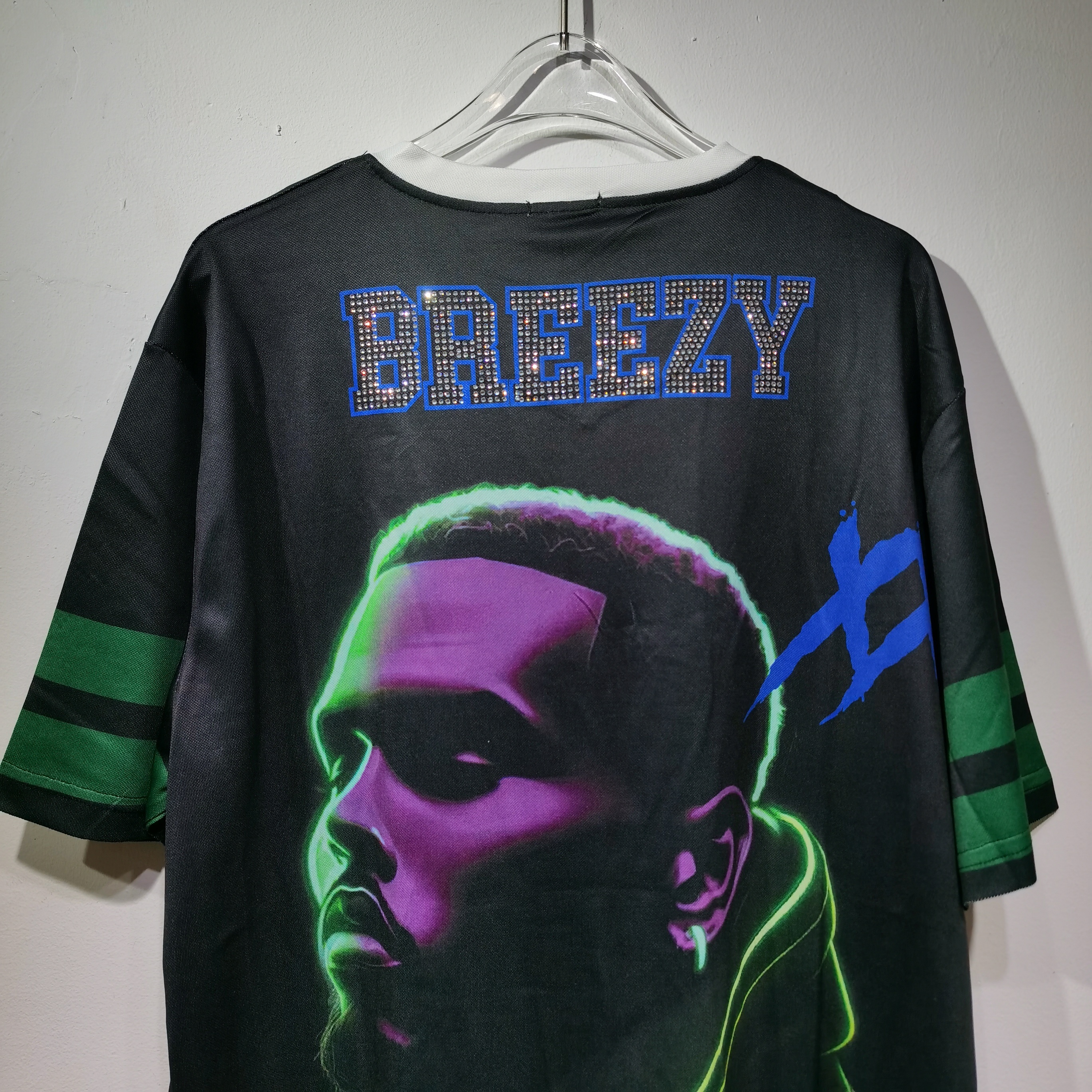 CT020Team Breezy定制烫钻橄榄球衫TEAM BREEZY美式橄榄球联盟标志聚酯纤维面料 蓝色 绿色 SMLXL · image 19