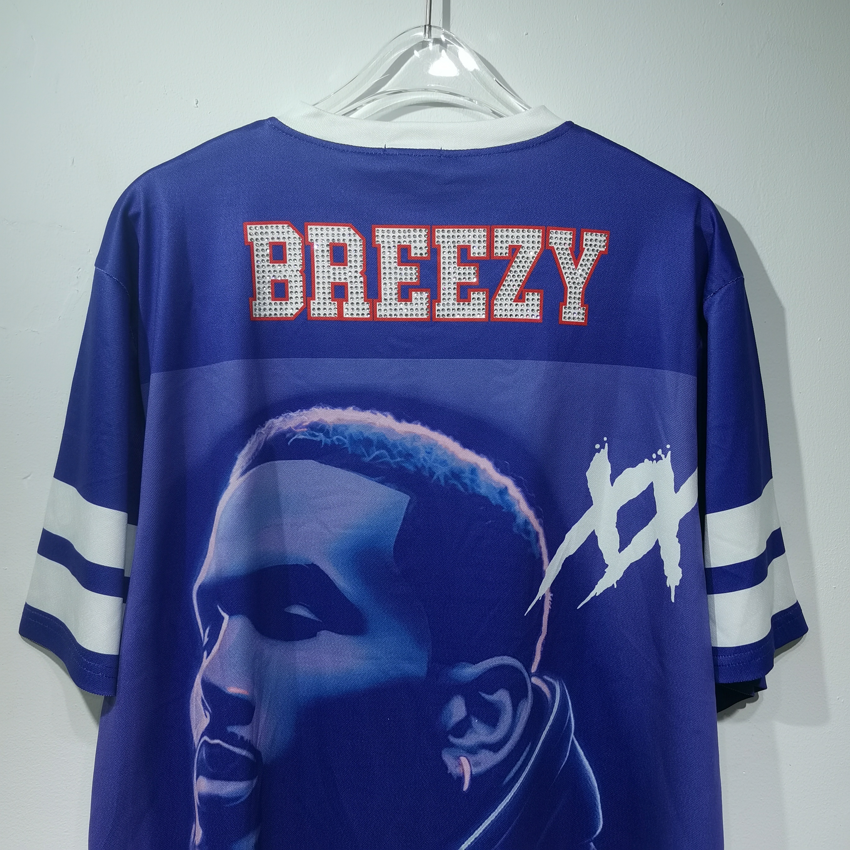 CT020Team Breezy定制烫钻橄榄球衫TEAM BREEZY美式橄榄球联盟标志聚酯纤维面料 蓝色 绿色 SMLXL · image 32