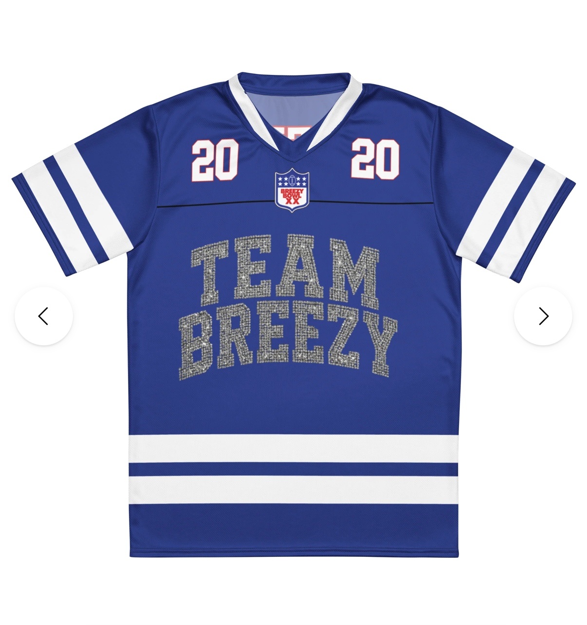 CT020Team Breezy定制烫钻橄榄球衫TEAM BREEZY美式橄榄球联盟标志聚酯纤维面料 蓝色 绿色 SMLXL · image 40