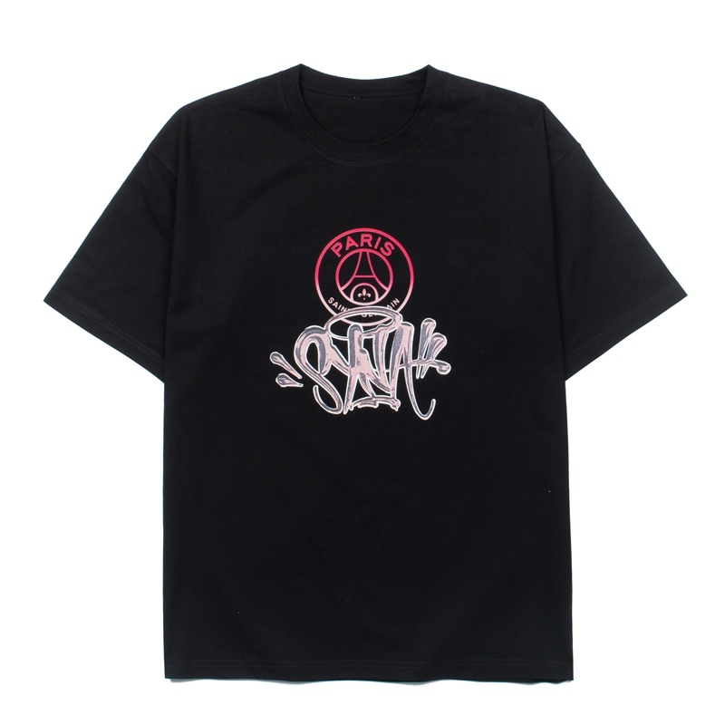 款号9561     PSG X SynaWorld字母印花短袖男Drill嘻哈夏季宽松休闲圆领T恤潮 · image 16