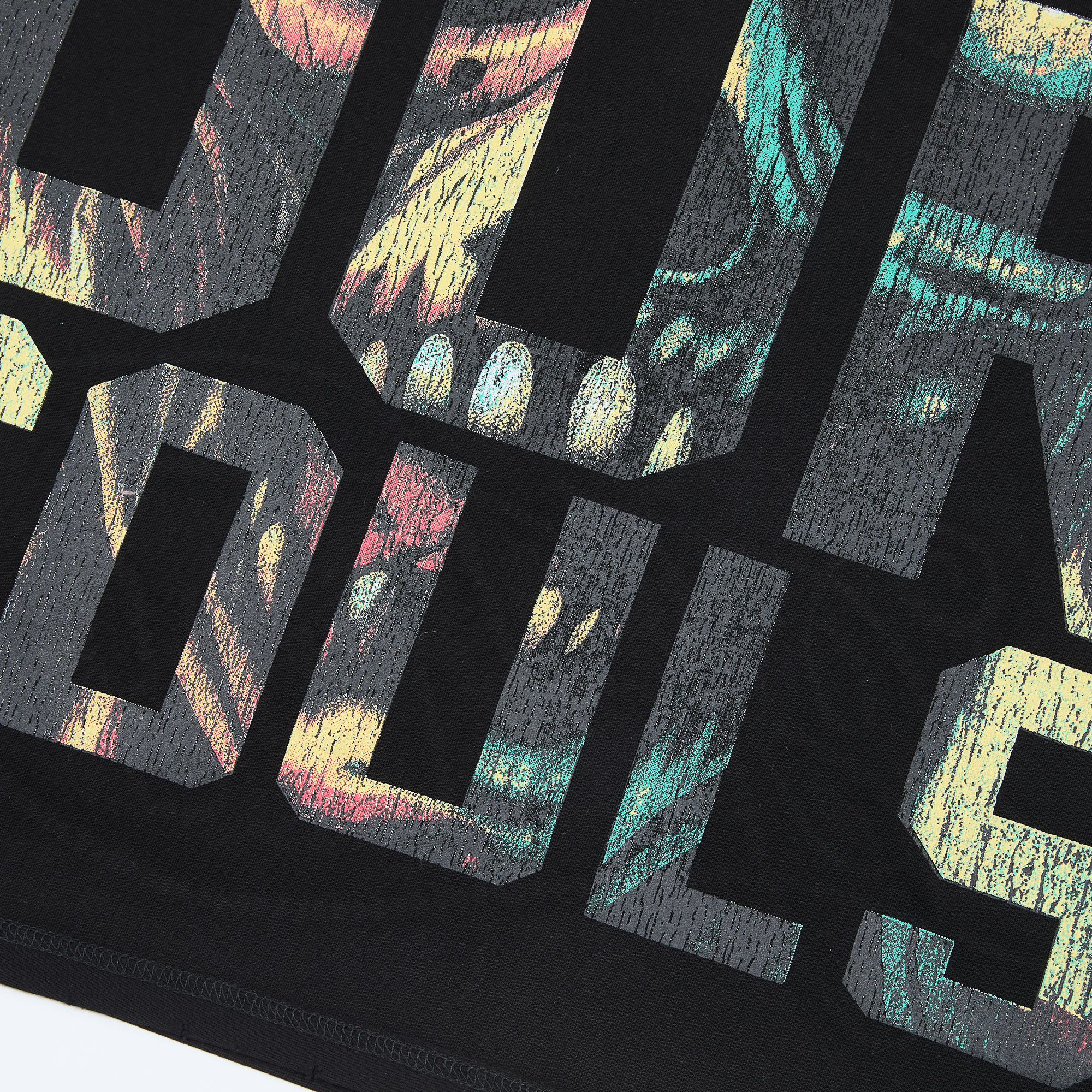 RP112#  RARE PEACE Save Our Souls Graphic Crop T-shirt 街头潮牌oversize超大版型烫钻短袖T恤 · image 5