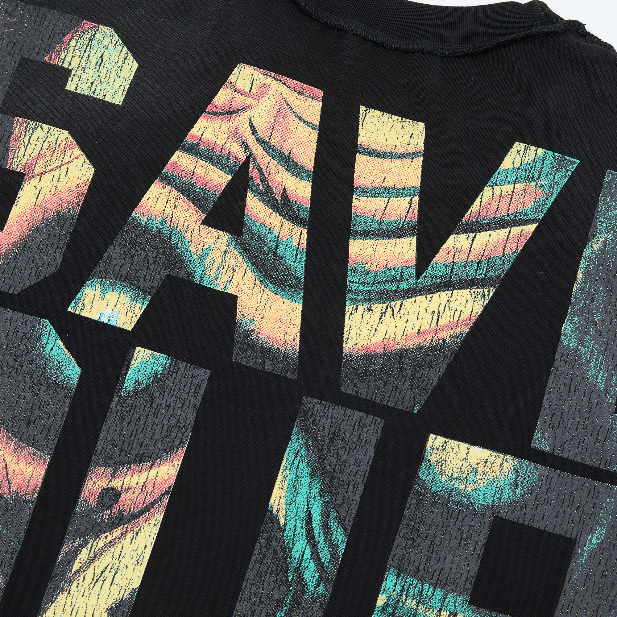 RP112#  RARE PEACE Save Our Souls Graphic Crop T-shirt 街头潮牌oversize超大版型烫钻短袖T恤 · image 6
