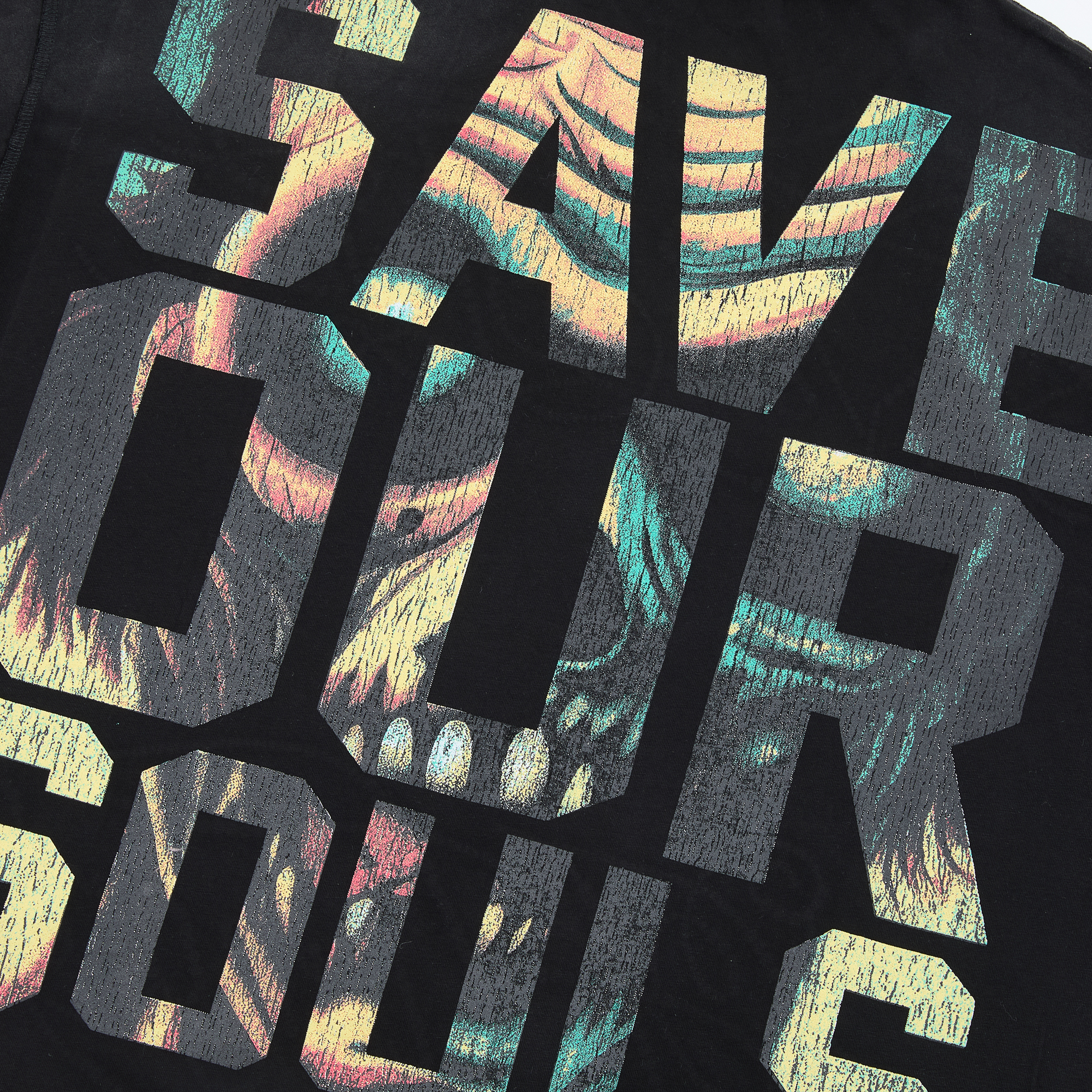 RP112#  RARE PEACE Save Our Souls Graphic Crop T-shirt 街头潮牌oversize超大版型烫钻短袖T恤 · image 7