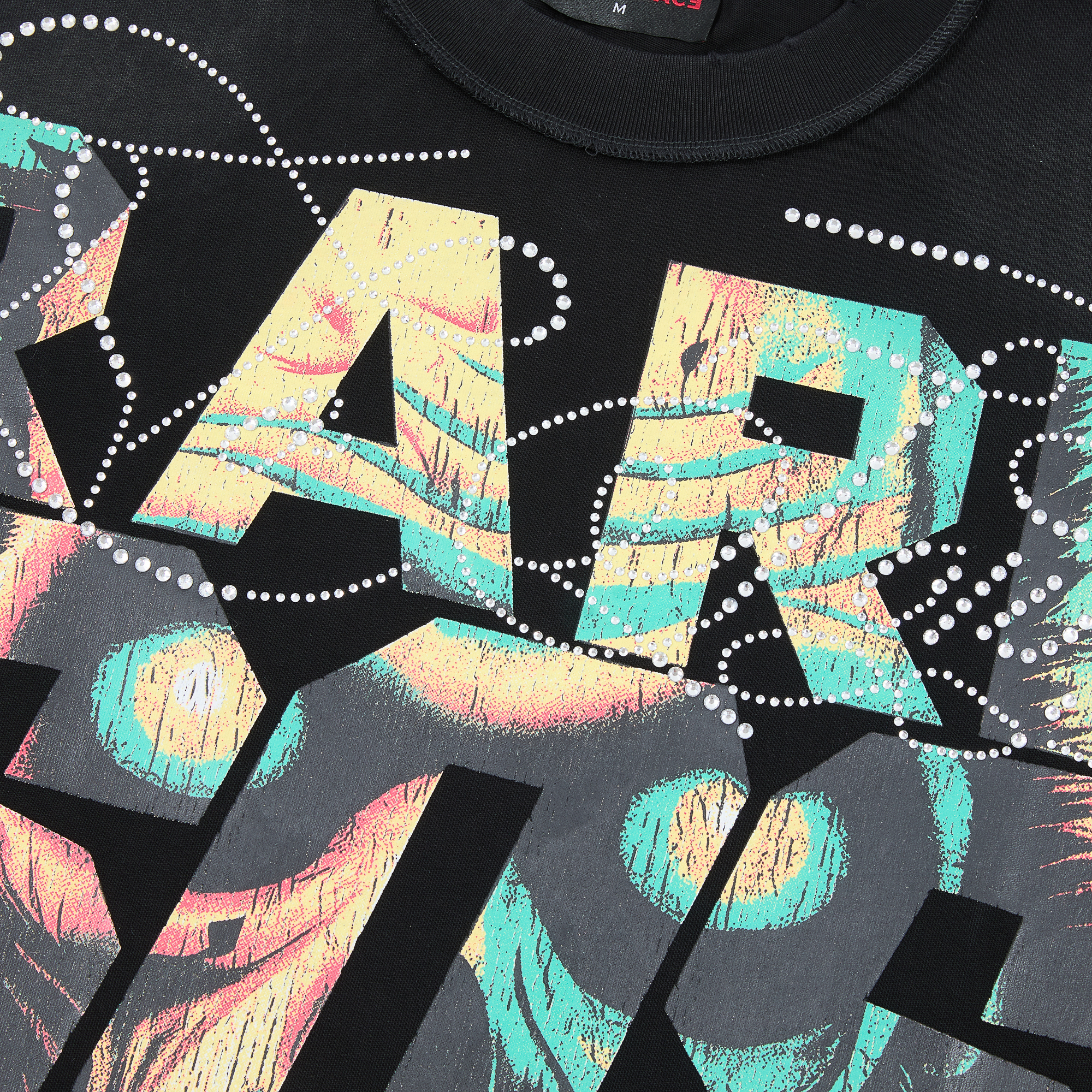 RP112#  RARE PEACE Save Our Souls Graphic Crop T-shirt 街头潮牌oversize超大版型烫钻短袖T恤 · image 11