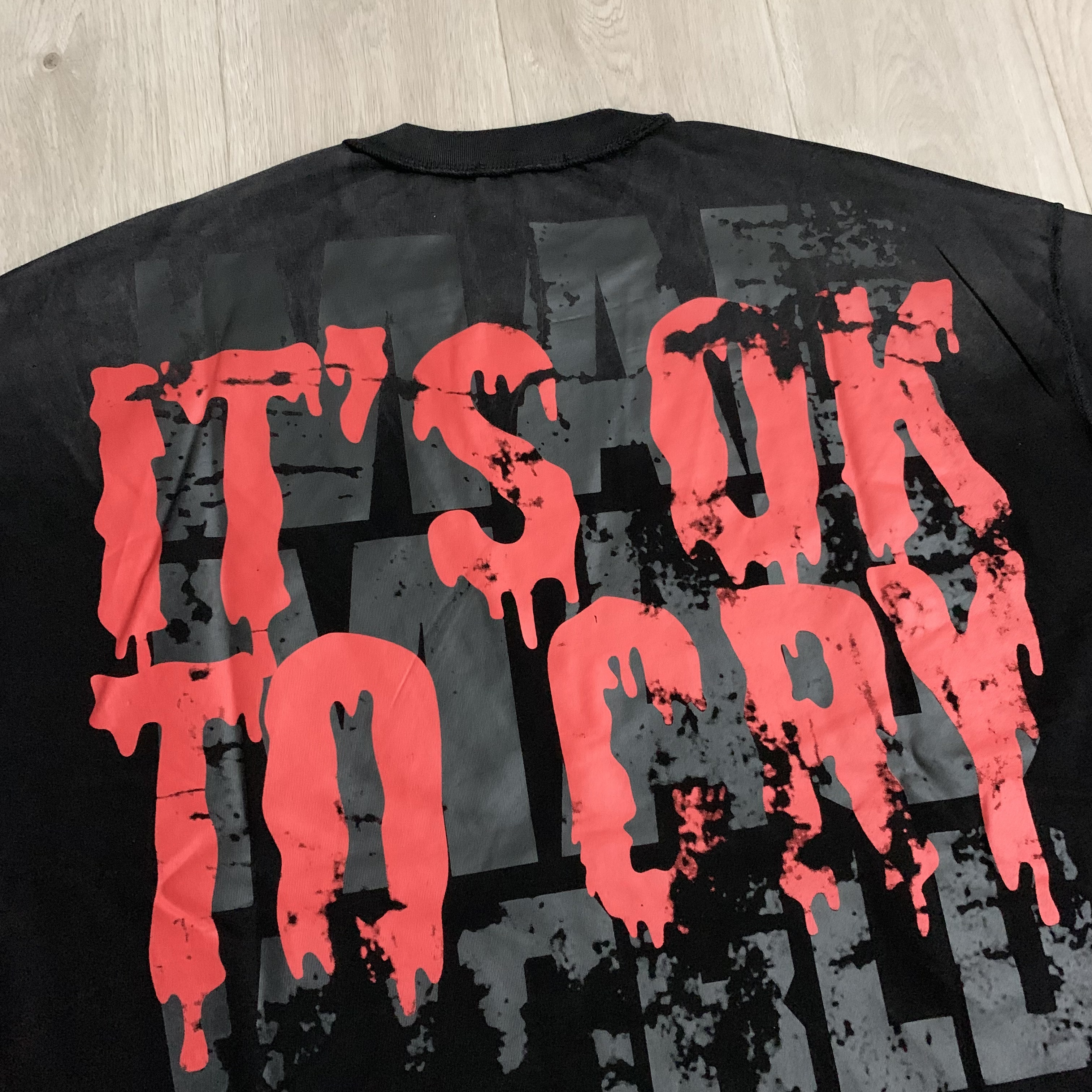 RP119# RARE PEACE It's OK To Cry Graphic Crop Tee街头潮牌oversize超大版型烫钻短袖T恤 · image 17