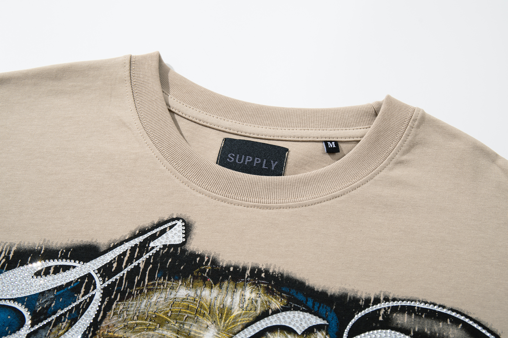 S3703#SUPPLY TEE美式街头风潮流烫钻T恤 · image 12