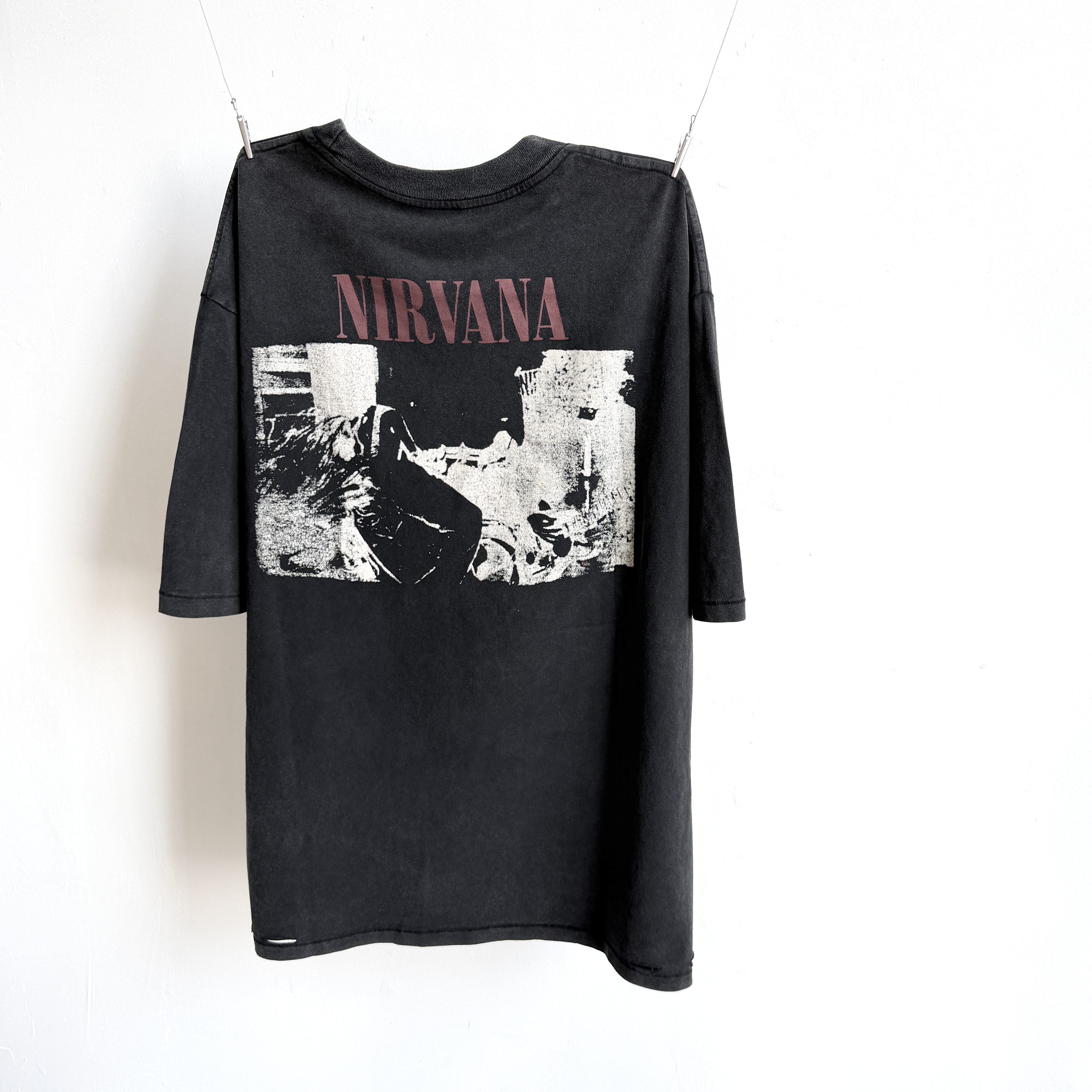 # CTS-134款 1990柯本巡演上身超稀有款 SONIC YOUTH x NIRVANA  洗后260g重磅纯棉面料 复古单缝线天地针工艺 阿苏特酵磨重磅洗水 尺码：S M L XL · image 7