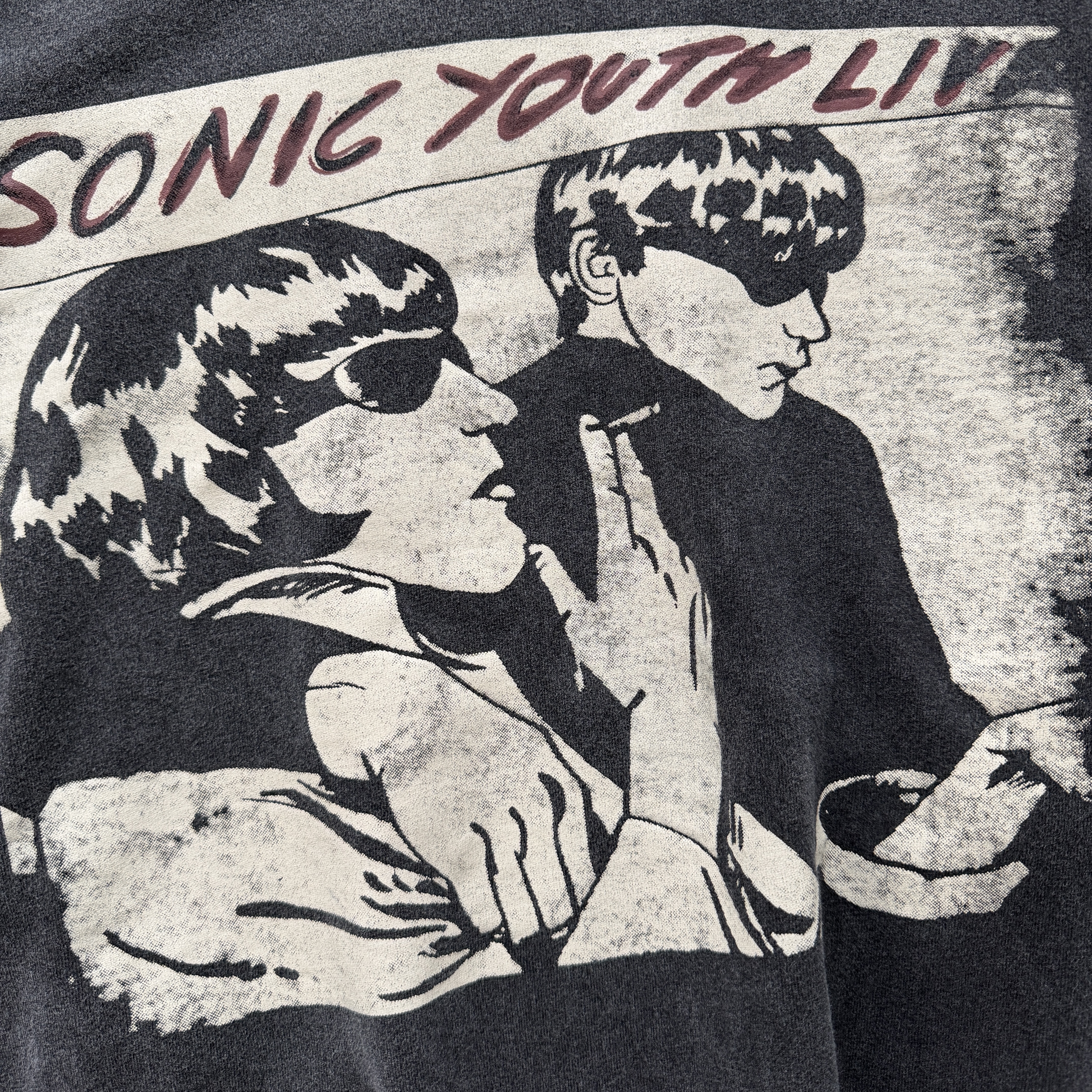# CTS-184款 1990柯本巡演上身超稀有款长袖 SONIC YOUTH x NIRVANA 洗后280g重磅纯棉面料 复古单缝线天地针工艺 阿苏特酵磨重磅洗水 尺码：S M L XL · image 14