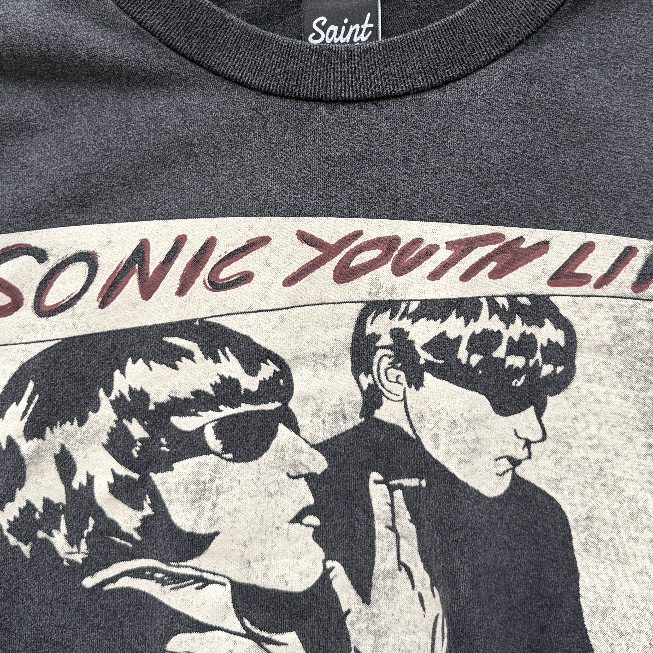 # CTS-184款 1990柯本巡演上身超稀有款长袖 SONIC YOUTH x NIRVANA 洗后280g重磅纯棉面料 复古单缝线天地针工艺 阿苏特酵磨重磅洗水 尺码：S M L XL · image 15