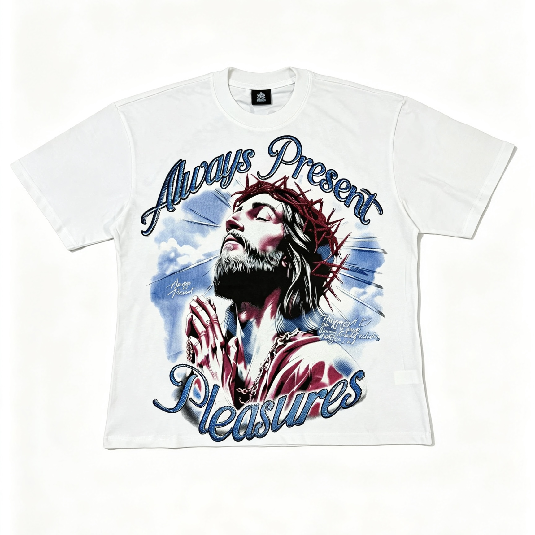 编号202       ALWAYS-PRESENT  Champion T-Shirt 2026美国洛杉矶最新街头潮牌印花烫钻短袖T恤 码数：S  M  L  XL · image 8