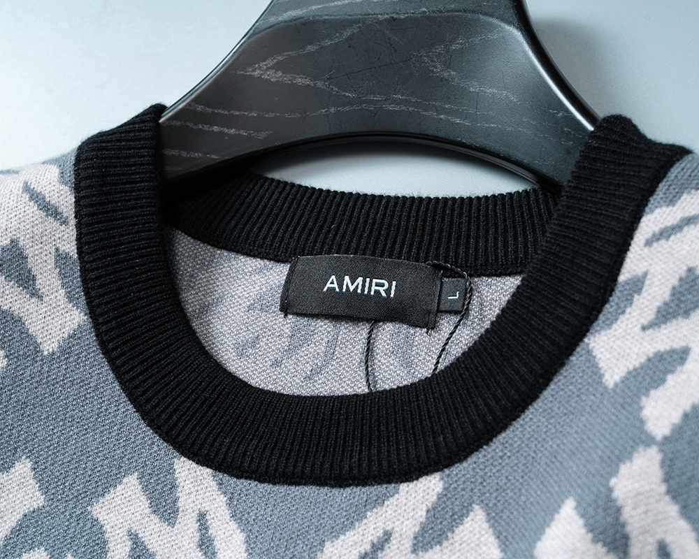 55012#AMIRI 2026年秋冬新款  套头毛衣 官网同步 M-3XL 灰色 · image 8