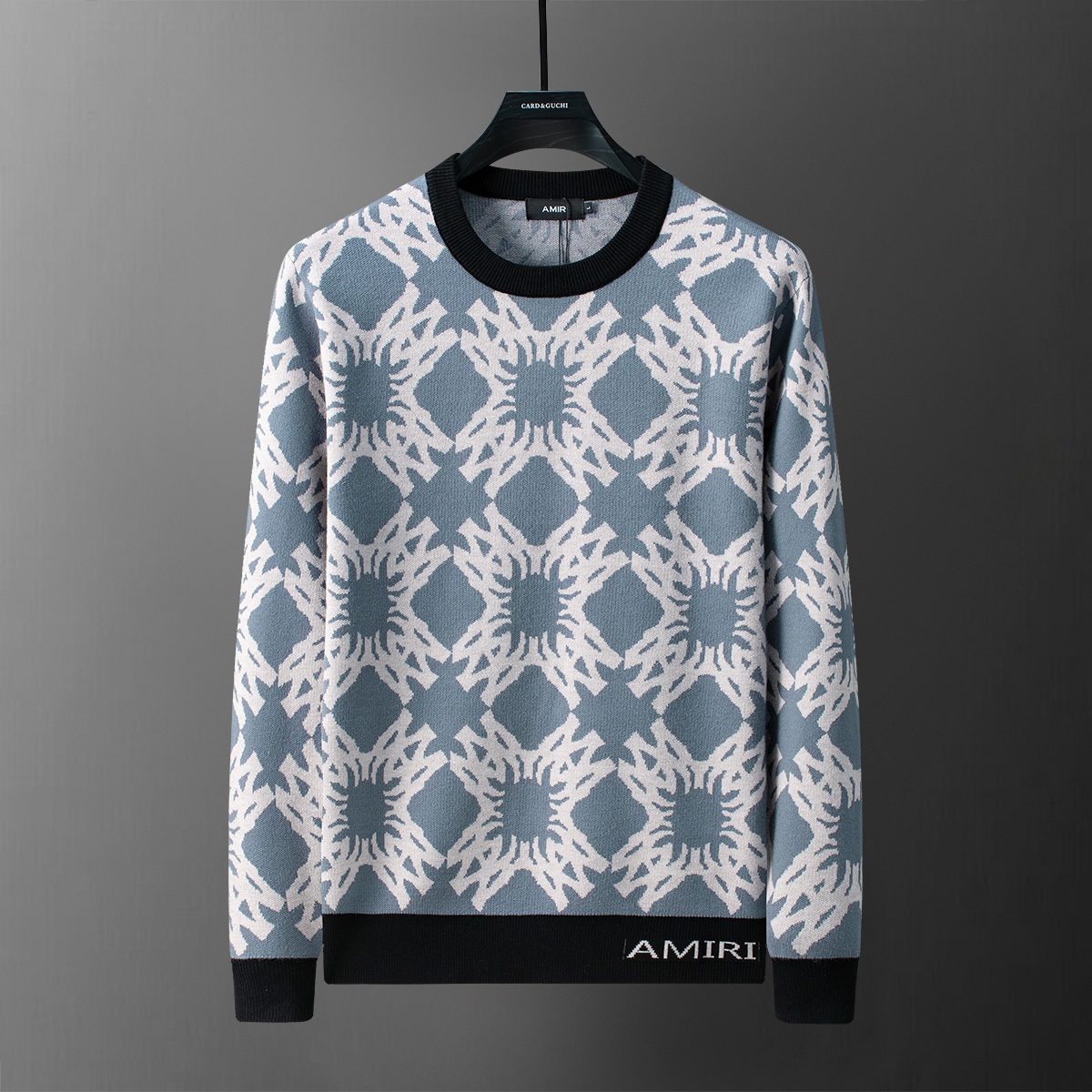 55012#AMIRI 2026年秋冬新款  套头毛衣 官网同步 M-3XL 灰色 · cover