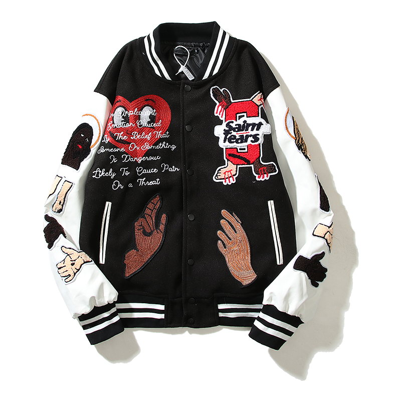 款号3021    詹姆斯同款Price Stadium Jacket重工全刺绣工艺棒球运动夹克外套 · image 19