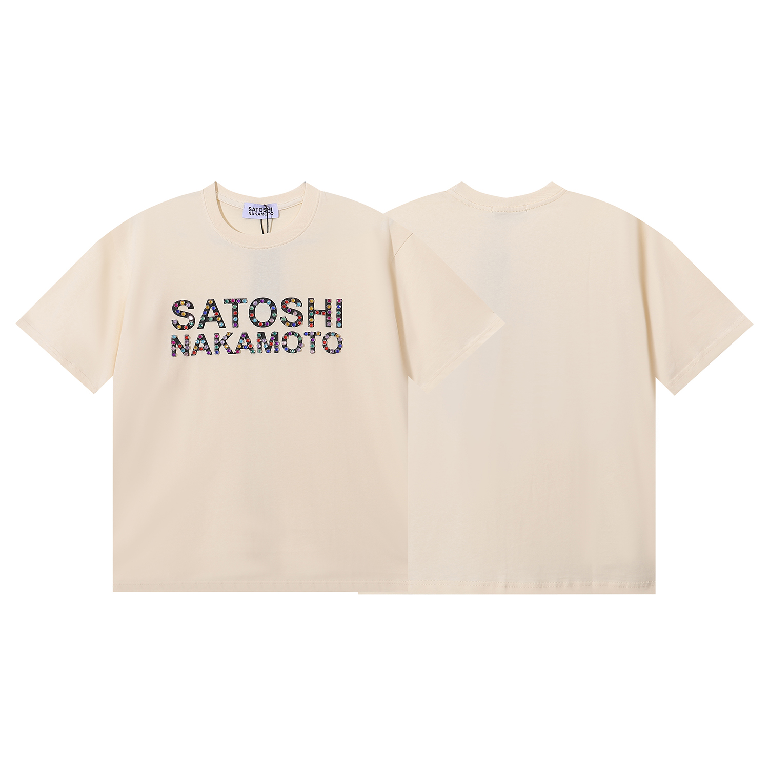 编号SN003，SATOSHI NAKAMOTO STUDDED LOGO TEE · cover