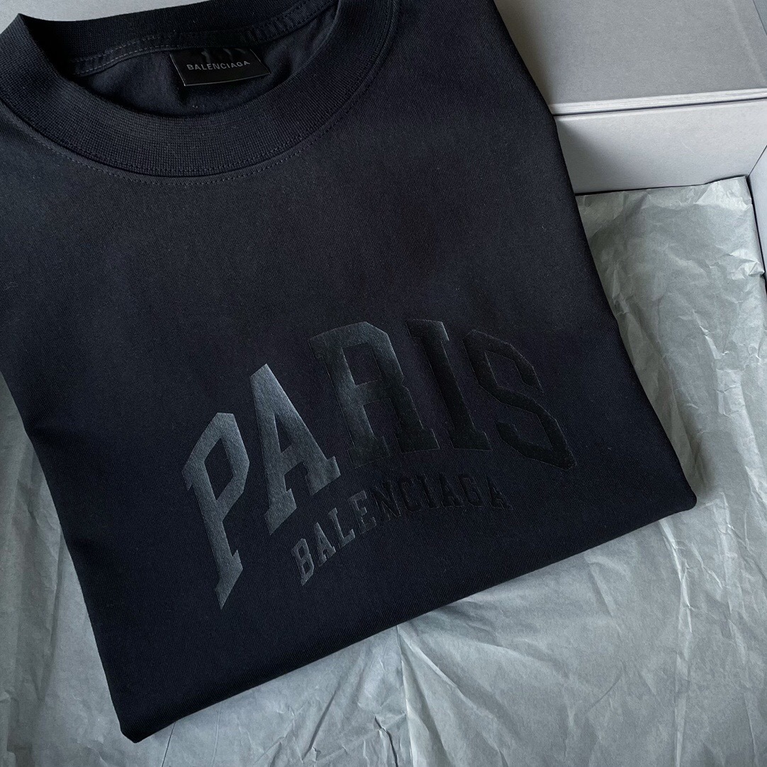 P209 PARIS印花短袖全黑 · image 6