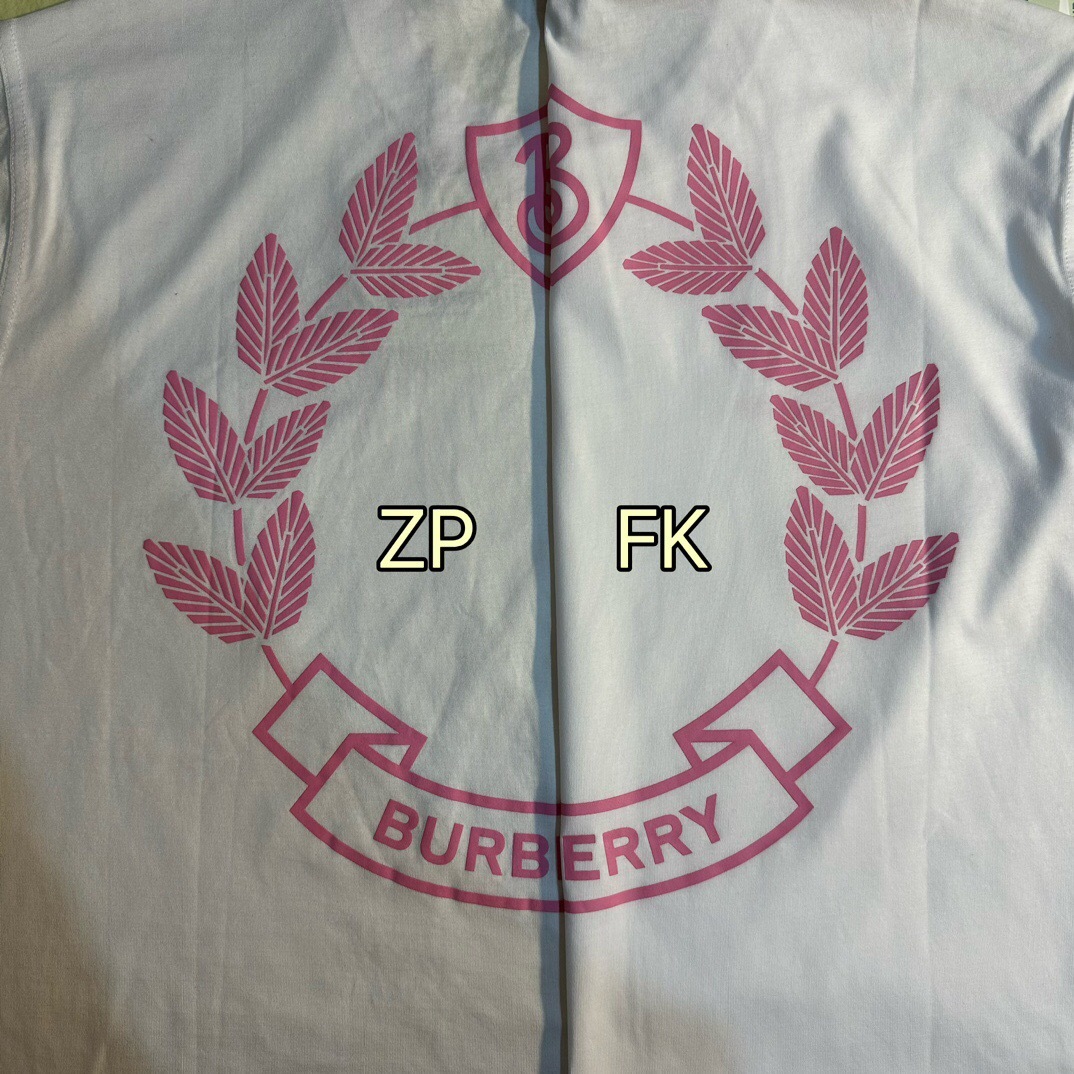 P219 BR粉色橡树叶印花短袖白色 · image 7